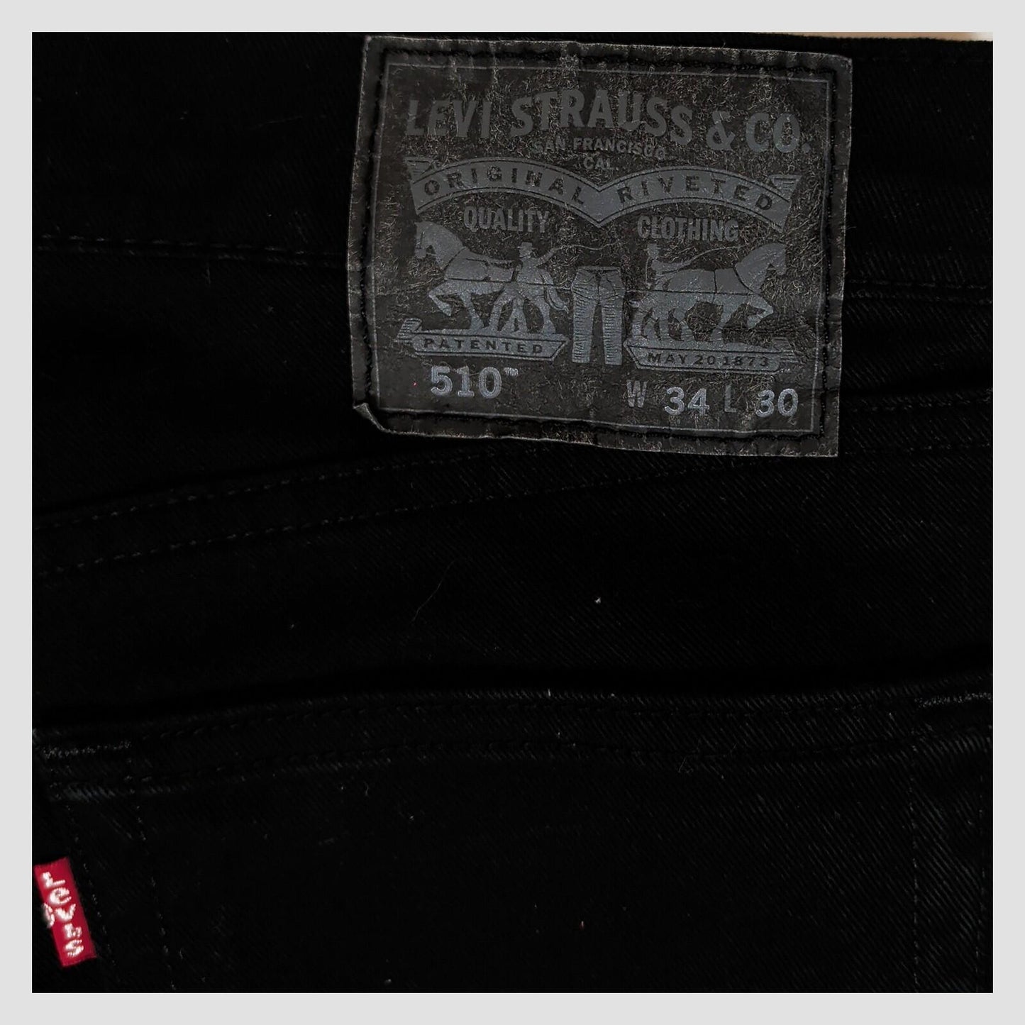Levi’s 510 Mens Black Skinny Jeans W34 L30 Stretch Denim by Levi's – | RewearableUK