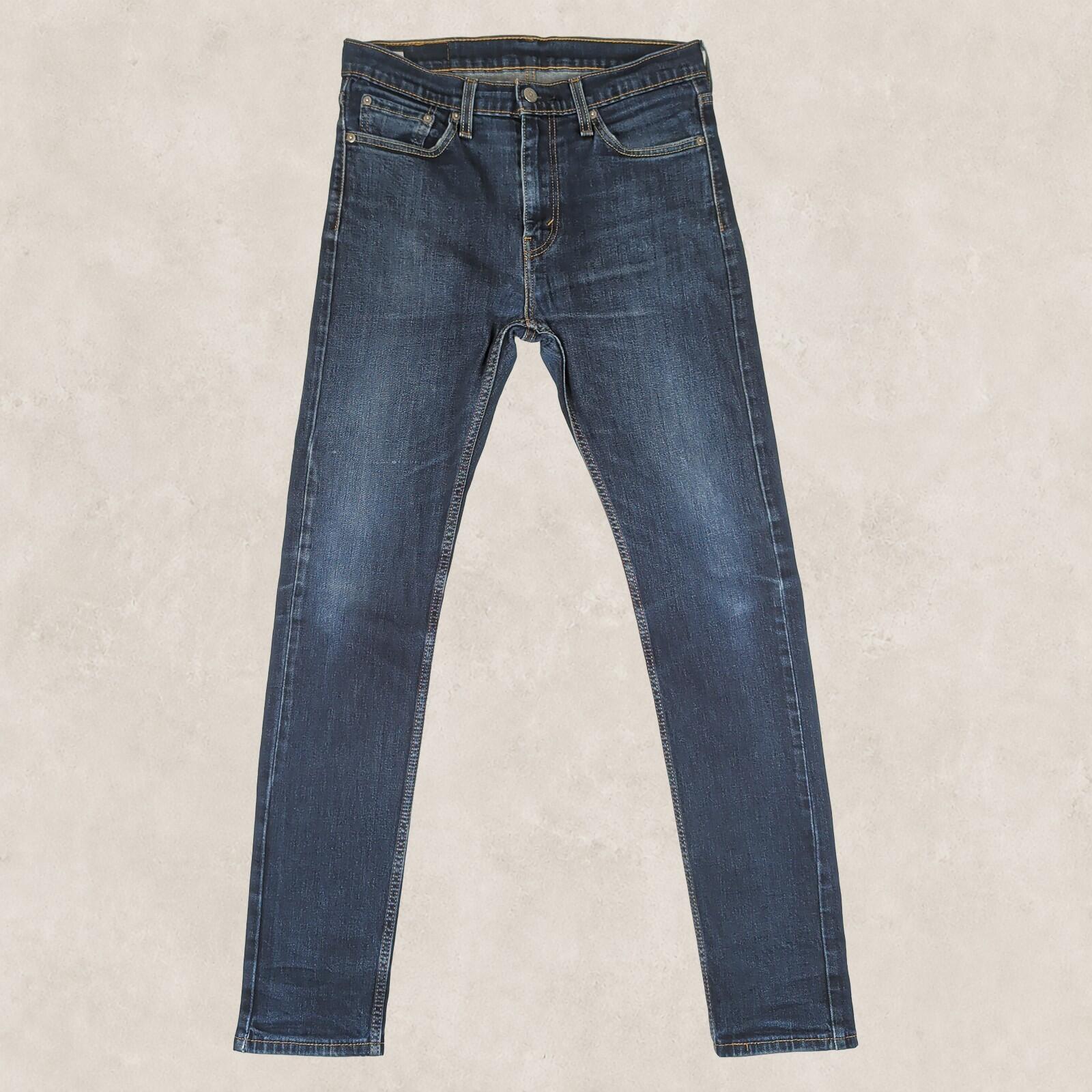 Levi's 510 Mens Blue Skinny Jeans W32 L34 Dark Wash Stretch Denim by Levi's – | RewearableUK