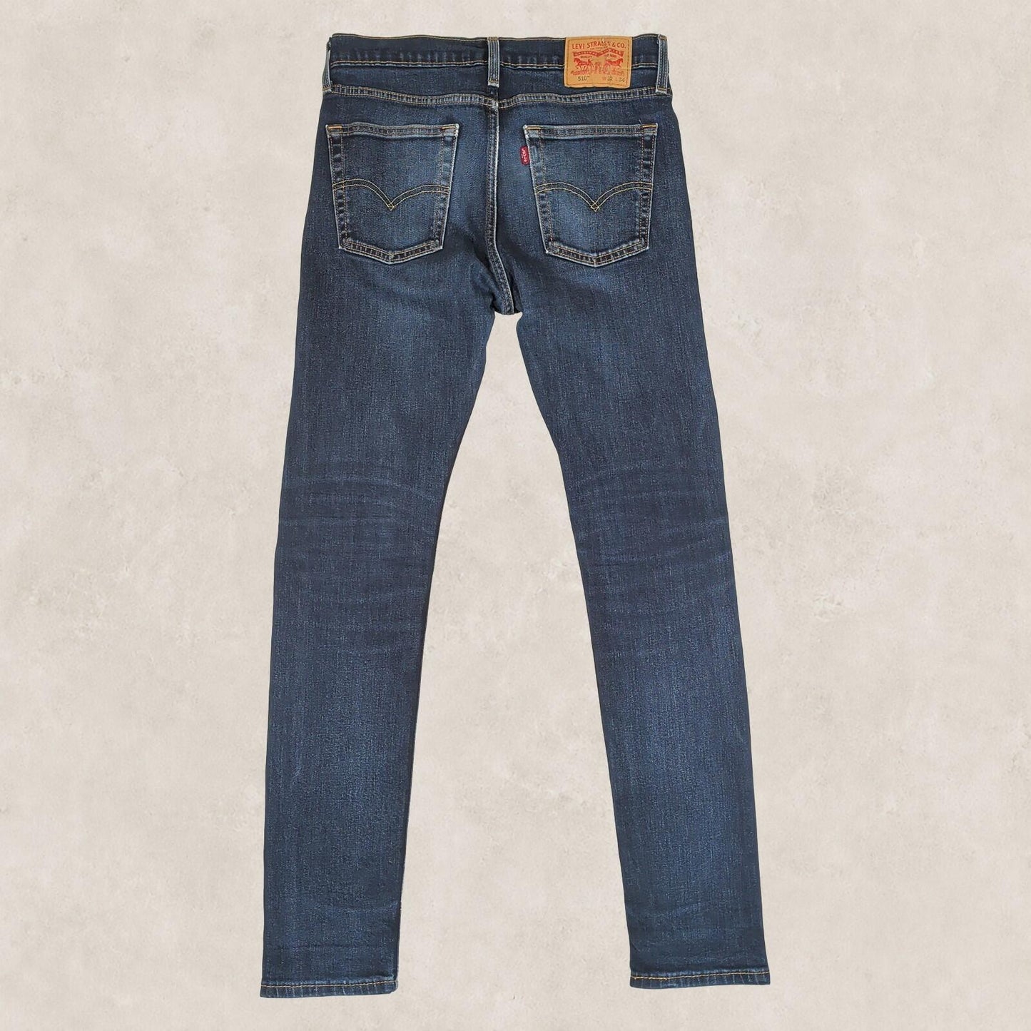 Levi's 510 Mens Blue Skinny Jeans W32 L34 Dark Wash Stretch Denim by Levi's – | RewearableUK