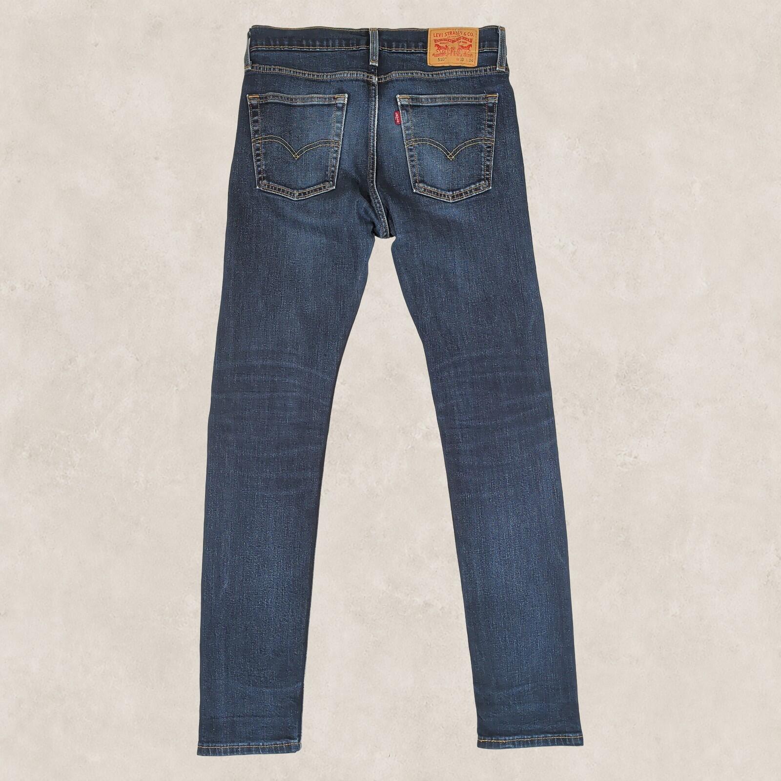 Levi's 510 Mens Blue Skinny Jeans W32 L34 Dark Wash Stretch Denim by Levi's – | RewearableUK