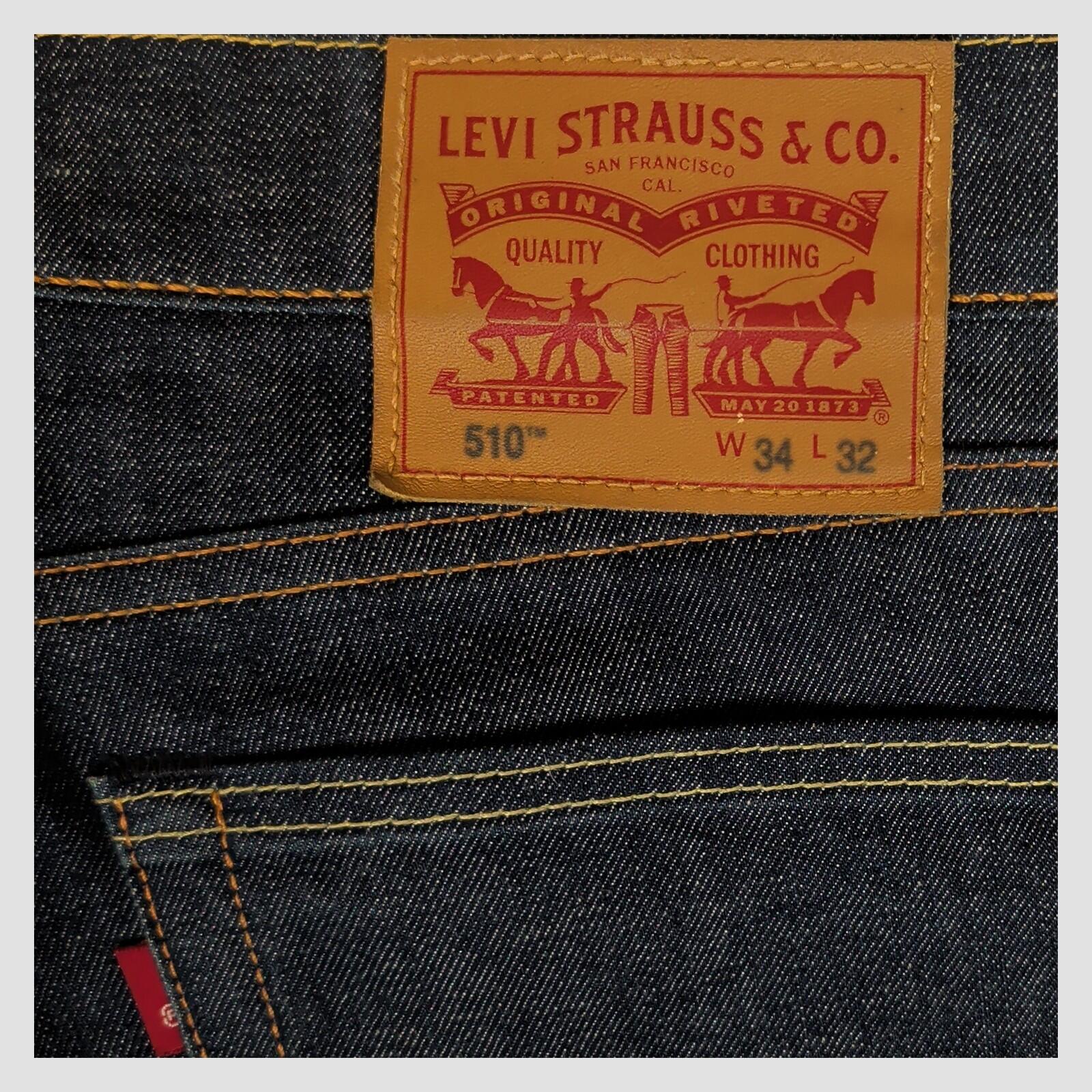 Levi's 510 Mens Jeans W34 L32 Dark Blue Skinny Fit Denim by Levi's – JEANS | RewearableUK