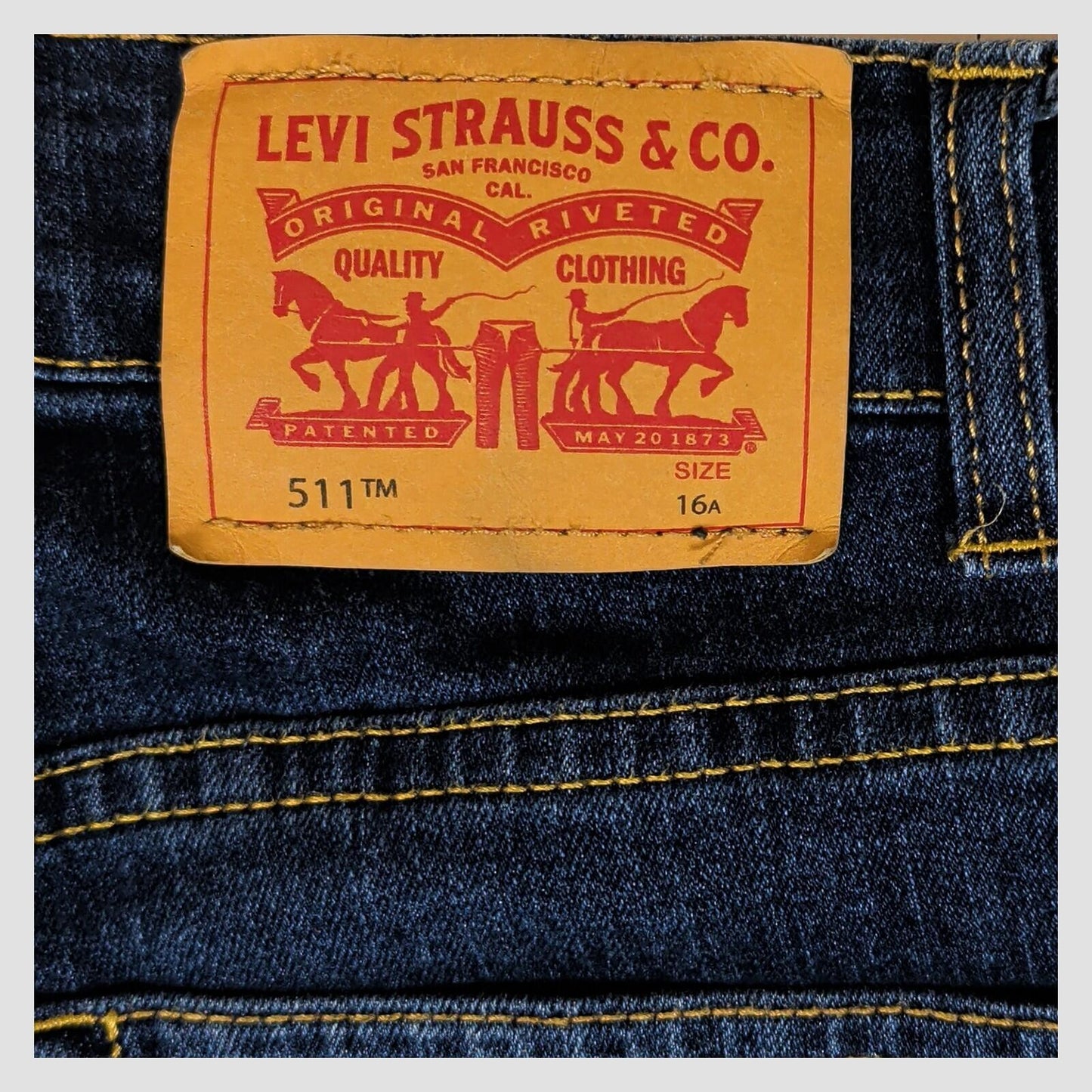 Levi’s 511 Slim Boys Blue Stretch Jeans Age 16A 176cm Slim Fit by Levi's – | RewearableUK