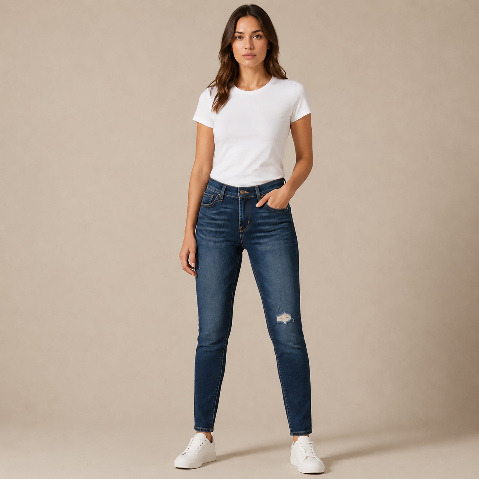 Levi’s 710 Super Skinny Jeans W27 L32 Dark Blue Womens by Levi's – JEANS | RewearableUK
