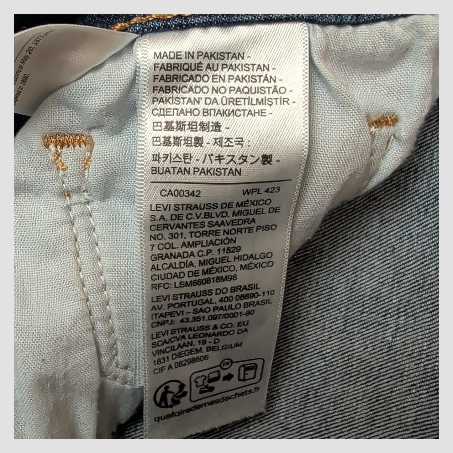 Levis 710 Super Skinny Womens Dark Blue Distressed Jeans W27 L32 by Levi's – | RewearableUK