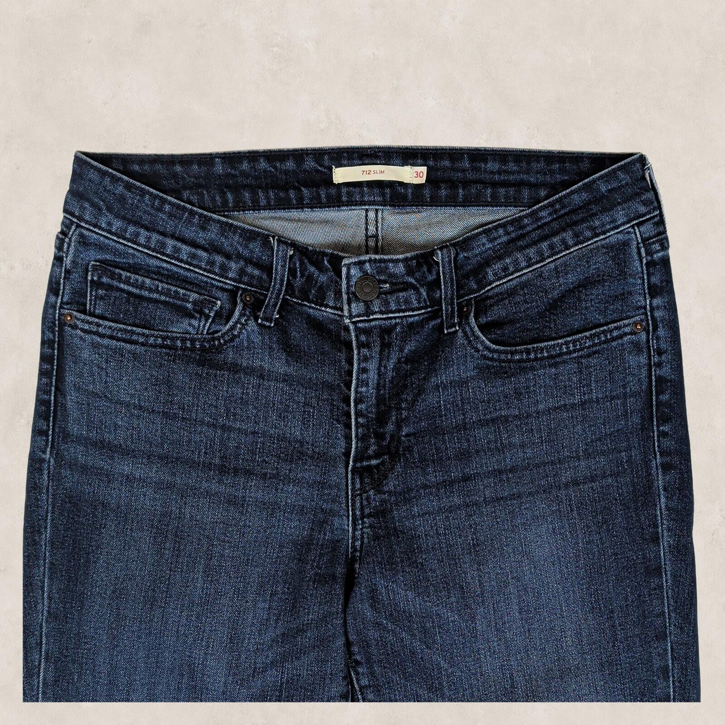 Levi’s 712 Womens Slim Jeans W30 L32 Dark Blue Stretch Denim by Levi's – | RewearableUK