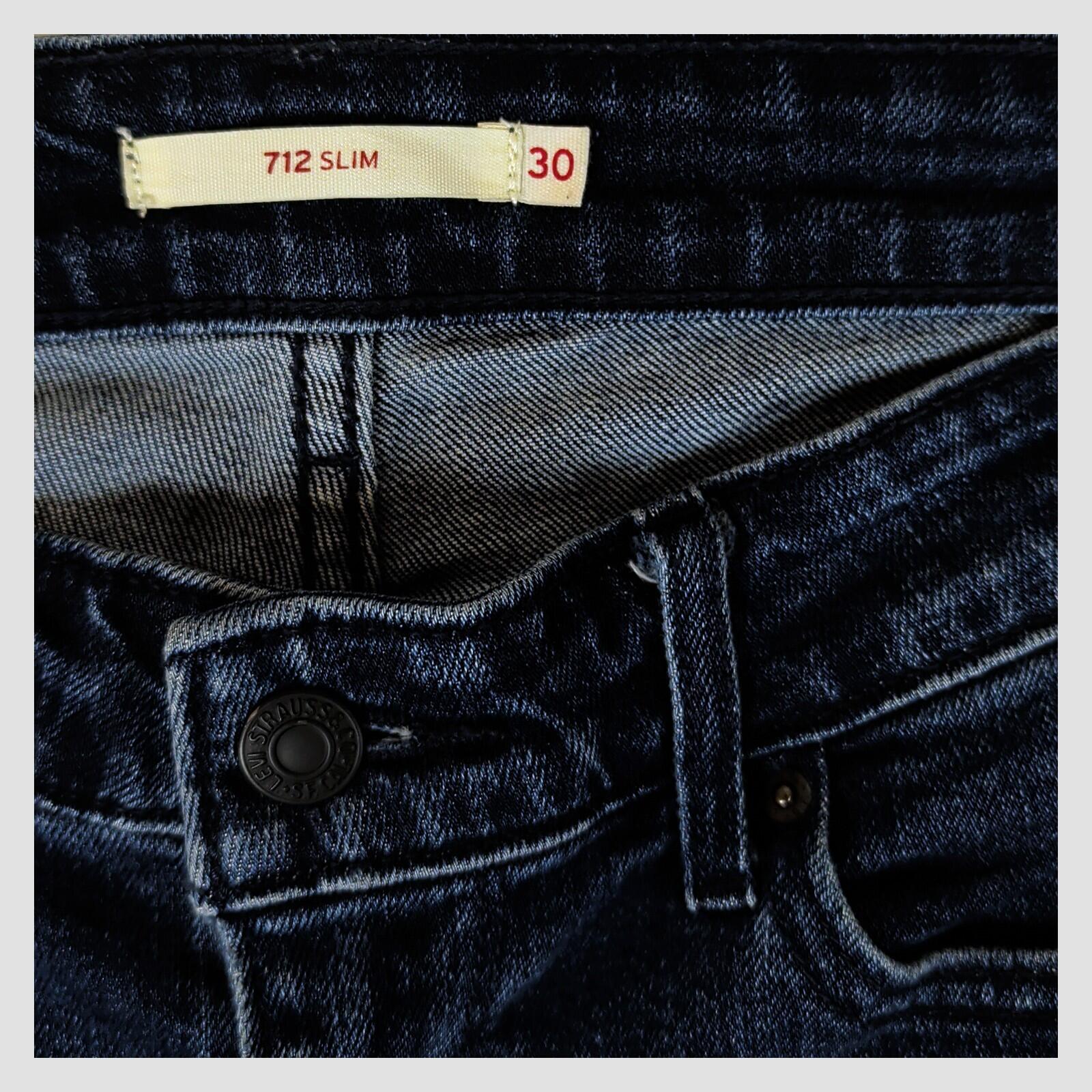 Levi’s 712 Womens Slim Jeans W30 L32 Dark Blue Stretch Denim by Levi's – | RewearableUK