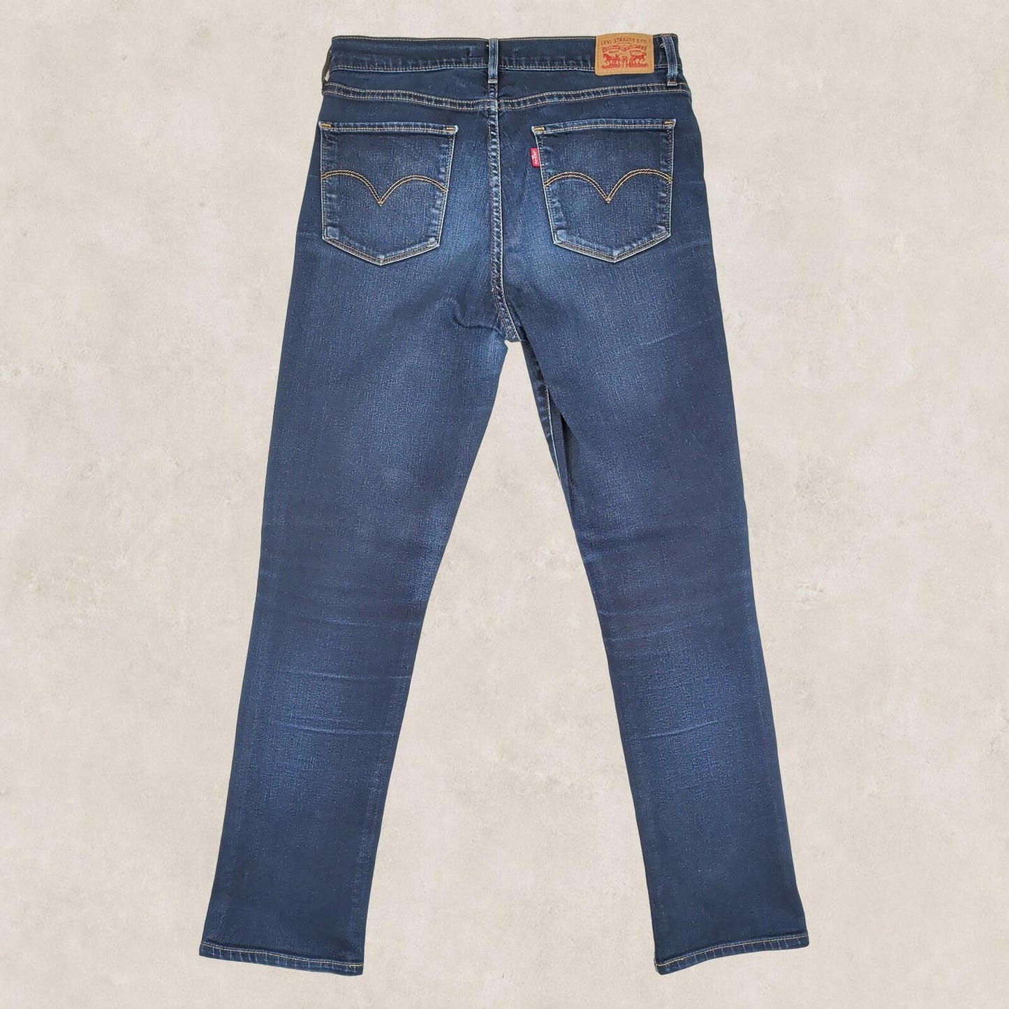 Levis 724 High Rise Straight Womens Dark Blue Stretch Jeans W30 L32 by Levi's – | RewearableUK