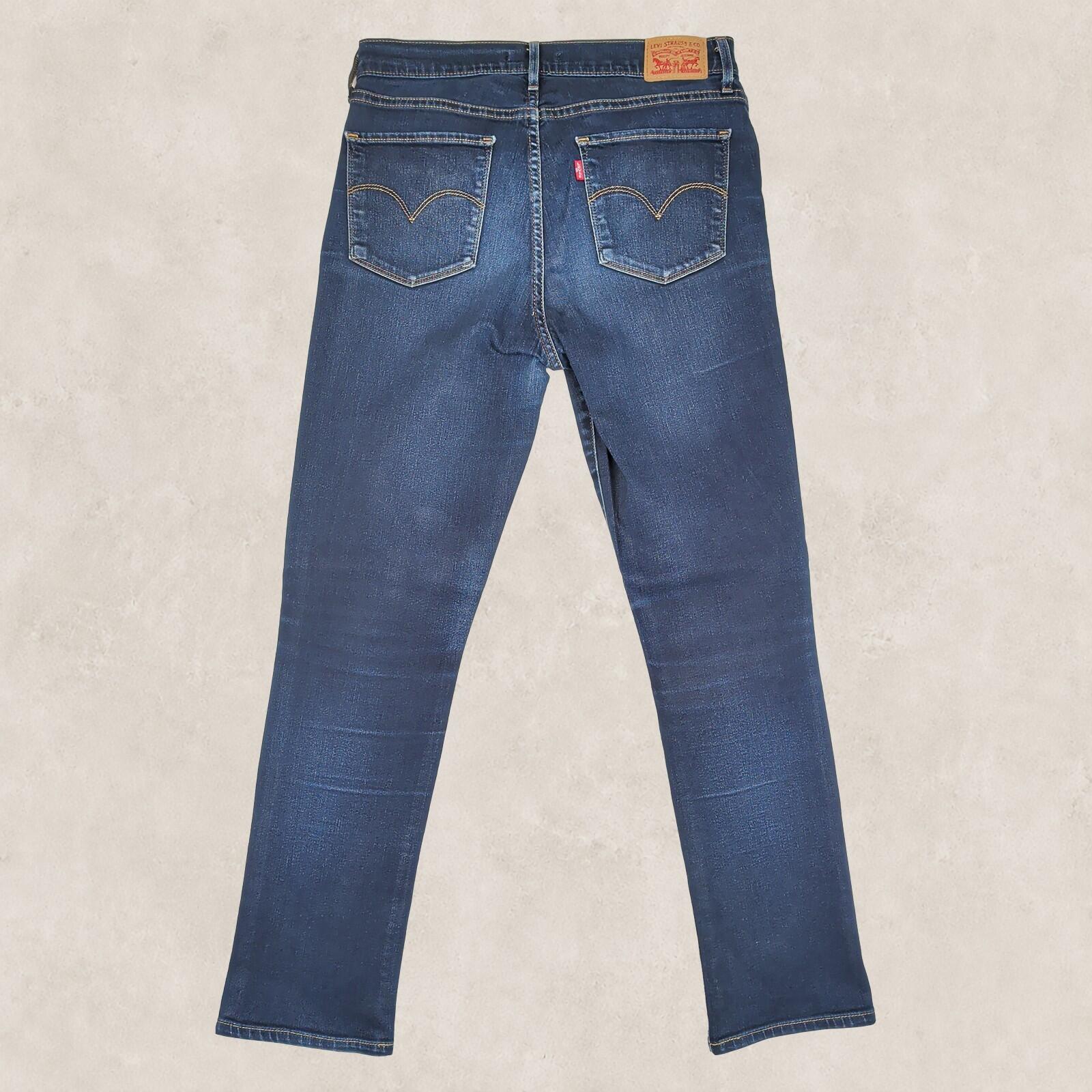 Levis 724 High Rise Straight Womens Dark Blue Stretch Jeans W30 L32 by Levi's – | RewearableUK