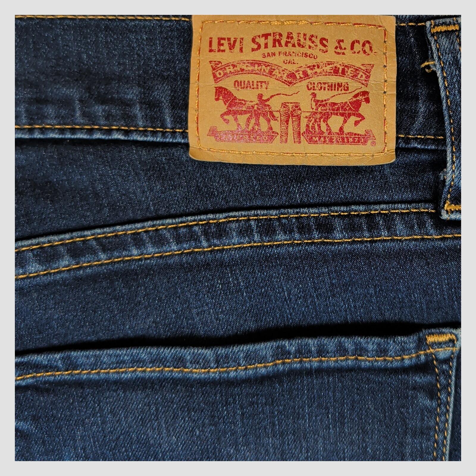Levis 724 High Rise Straight Womens Dark Blue Stretch Jeans W30 L32 by Levi's – | RewearableUK