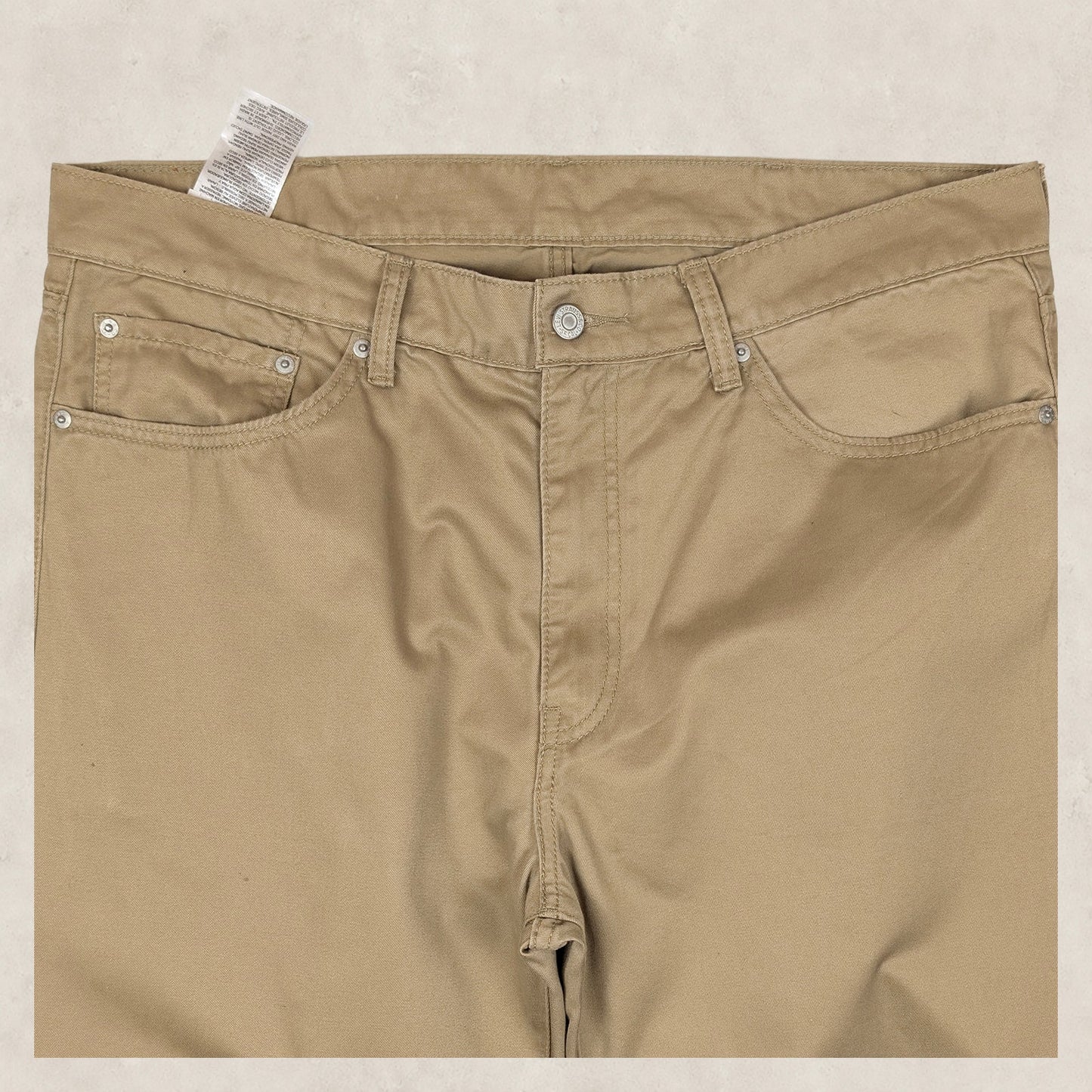 Levis 751 standard straight fit mens trousers pants khaki beige size w 38 l 32 by Levi's – | RewearableUK