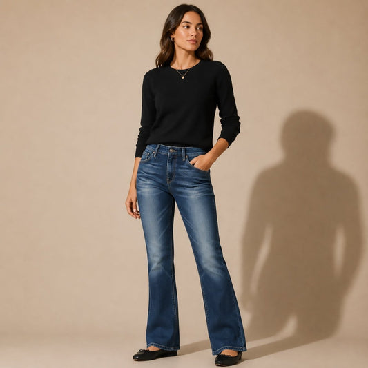 Levi’s Demi Curve Bootcut Jeans W28 L32 Dark Blue Womens by Levi's – JEANS | RewearableUK