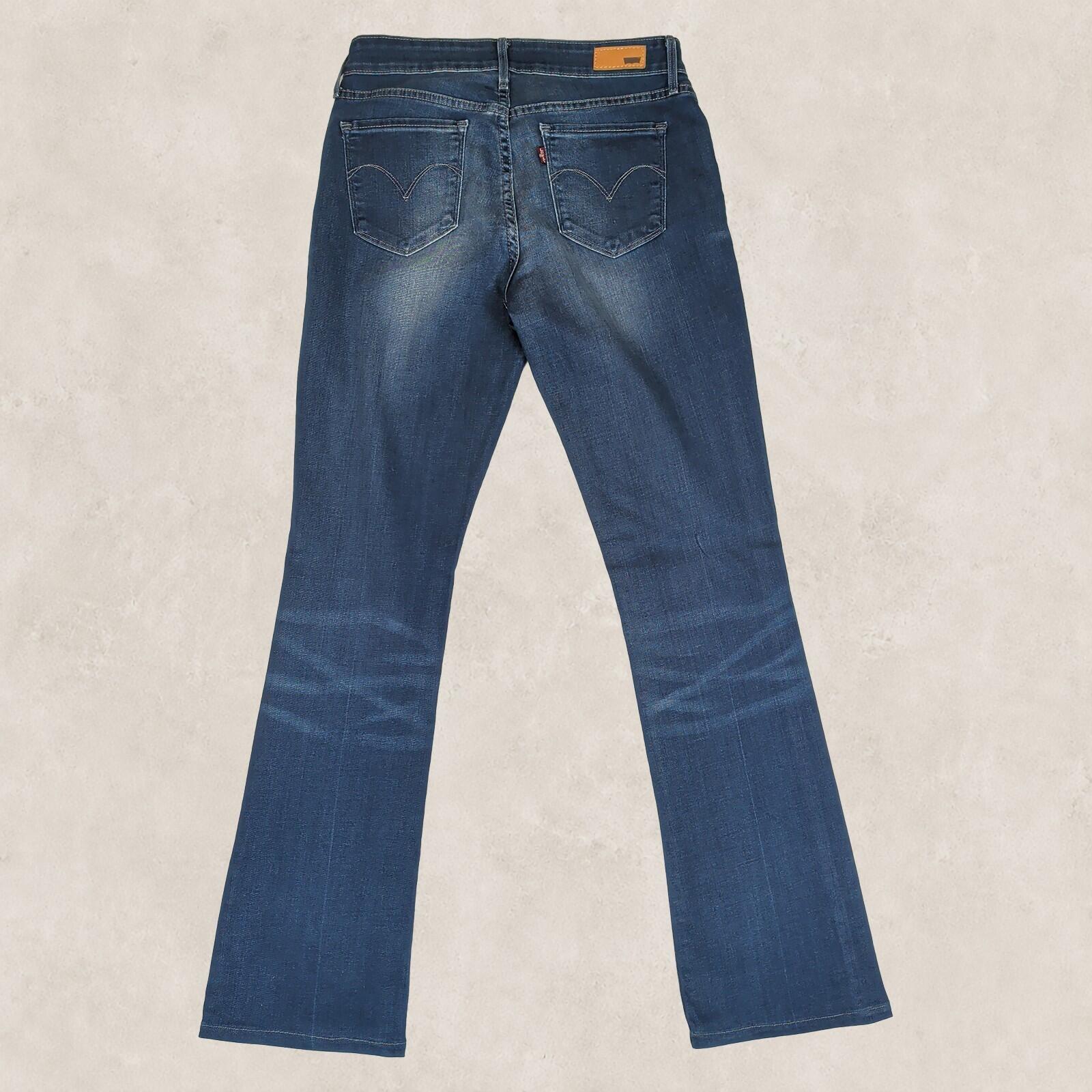 Levis Demi Curve Womens Dark Blue Mid Rise Bootcut Jeans W28 L32 by Levi's – | RewearableUK