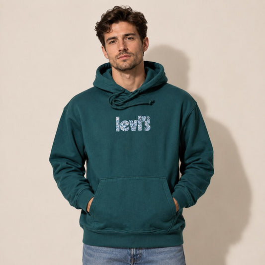Levi's Men's Graphic Hoodie XS Dark Green – Hoodie product photo 1 | RewearableUK