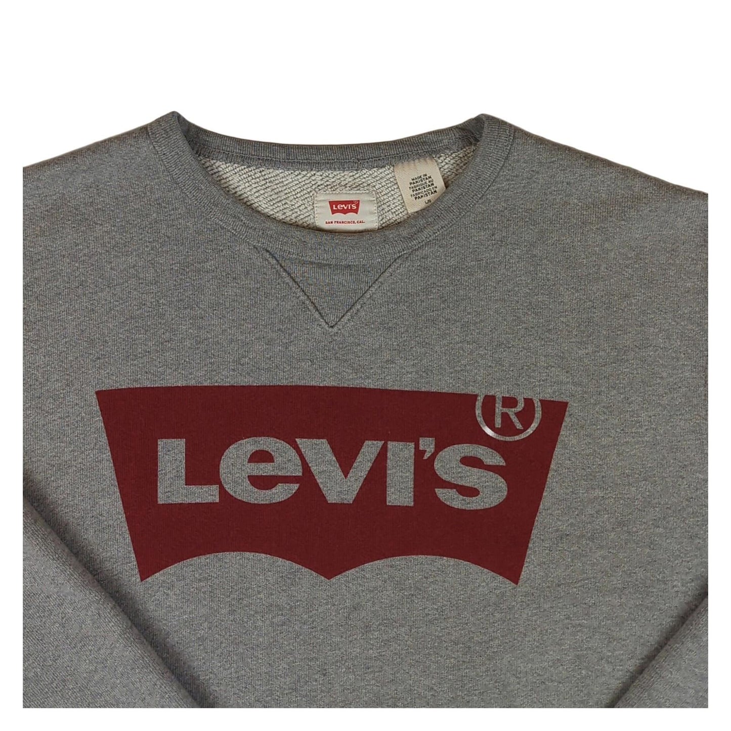 Levi's Levi's Mens Sweatshirt Large Grey Jumper Pullover Long Sleeve Cotton Regular Fit Sweater & Hoodie RewearableUK