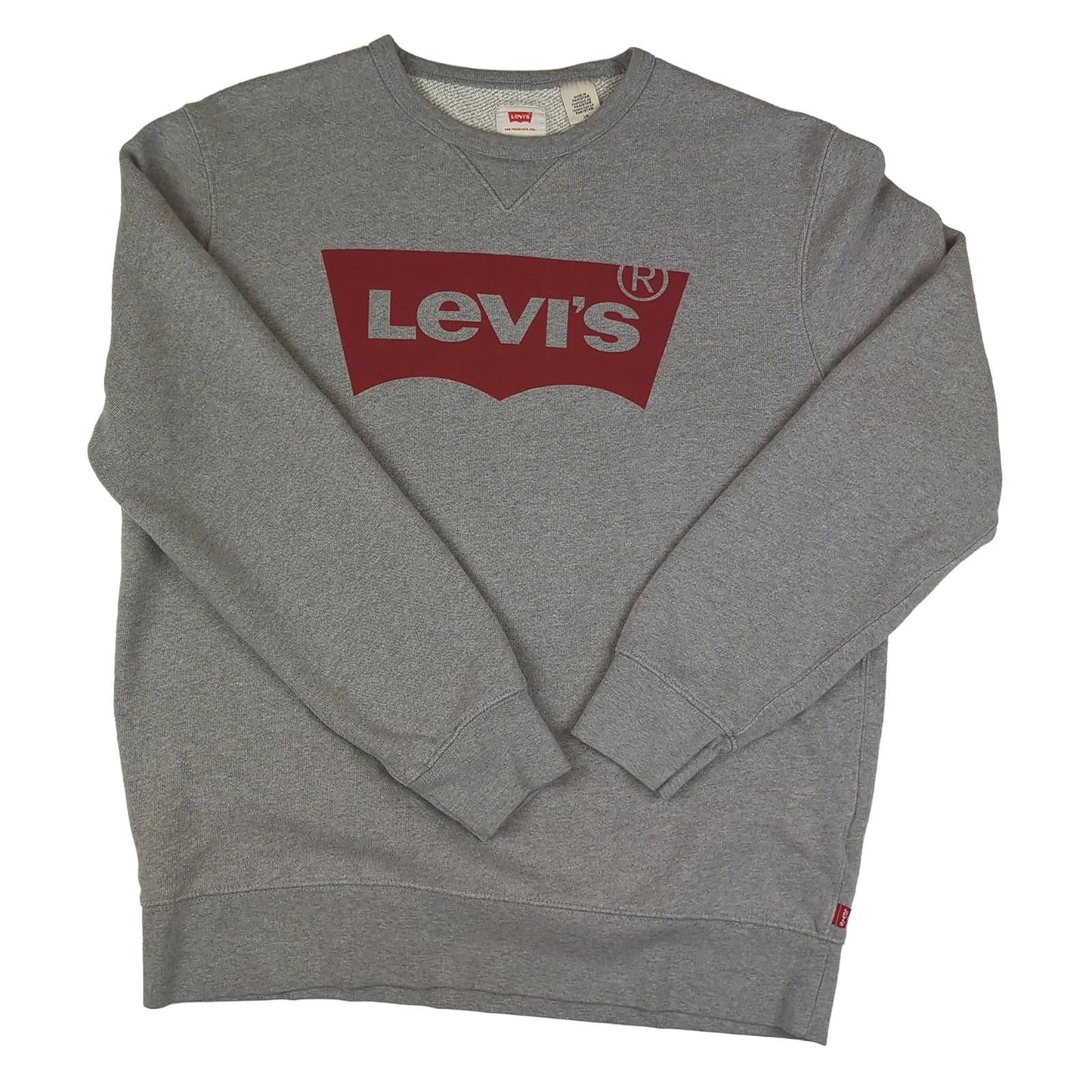 Levi's Levi's Mens Sweatshirt Large Grey Jumper Pullover Long Sleeve Cotton Regular Fit Sweater & Hoodie RewearableUK