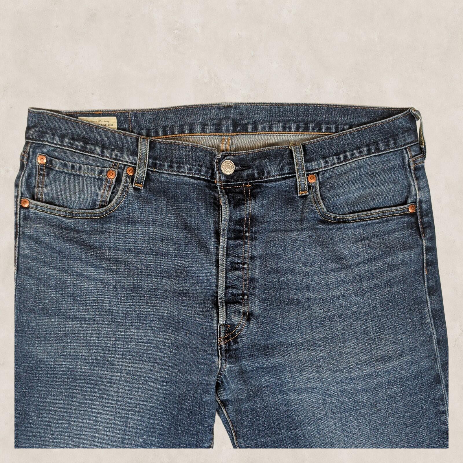 Levi's Premium 501 Men's Blue Straight Jeans W36 L30 Stretch Denim Pants by Levi's – | RewearableUK