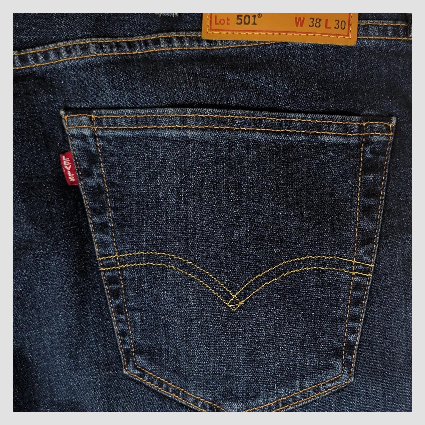 Levi's Premium 501 Mens Jeans W38 L30 Dark Blue Straight Denim by Levi's – JEANS | RewearableUK