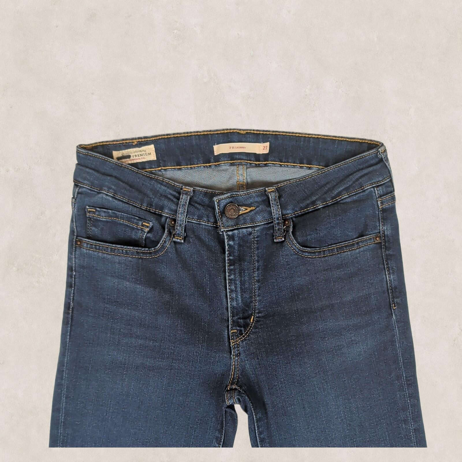 Levi's Premium 711 Skinny Womens Jeans W27 L32 Blue Stretch Denim by Levi's – JEANS | RewearableUK