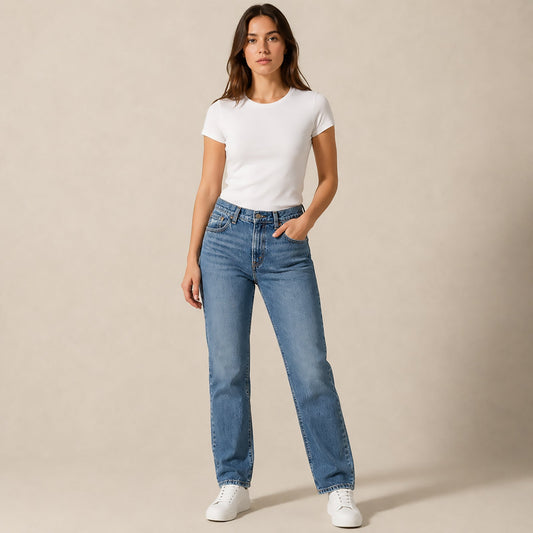 Levi’s Premium Middy Straight Jeans W27 L29 Blue Womens by Levi's – JEANS | RewearableUK