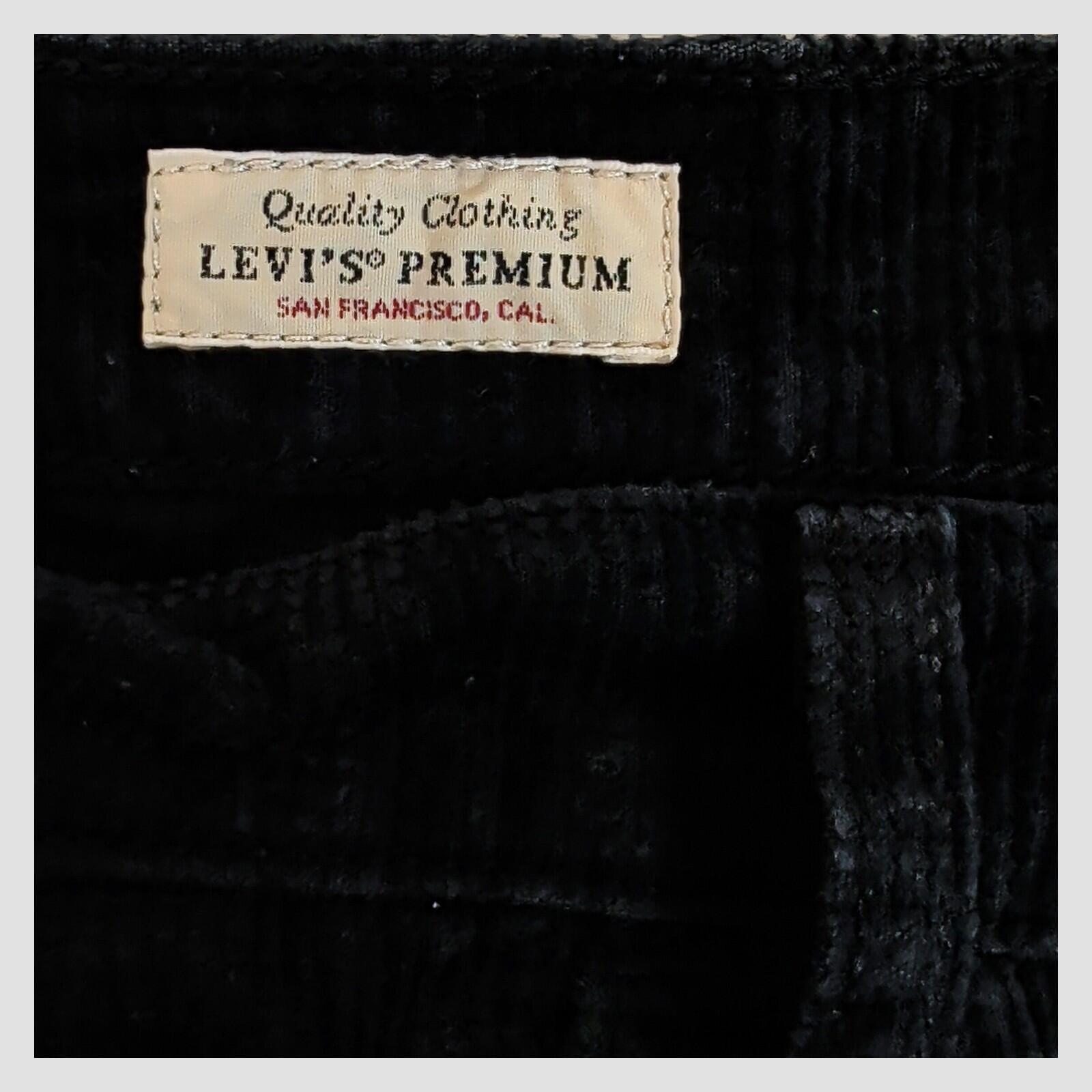 levi's premium womens black floral corduroy ribcage straight ankle pants w28 l29 by Levi's – | RewearableUK