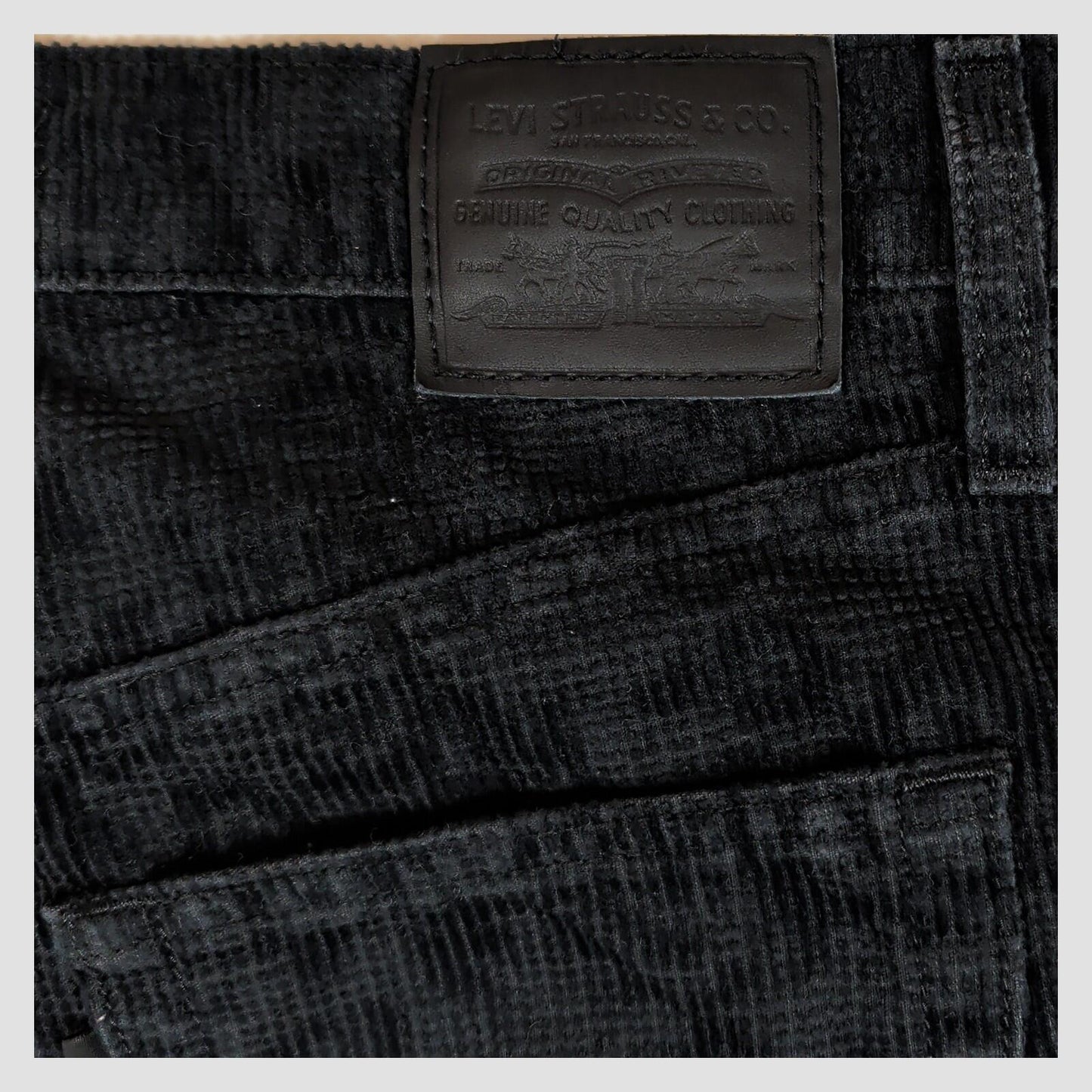 levi's premium womens black floral corduroy ribcage straight ankle pants w28 l29 by Levi's – | RewearableUK