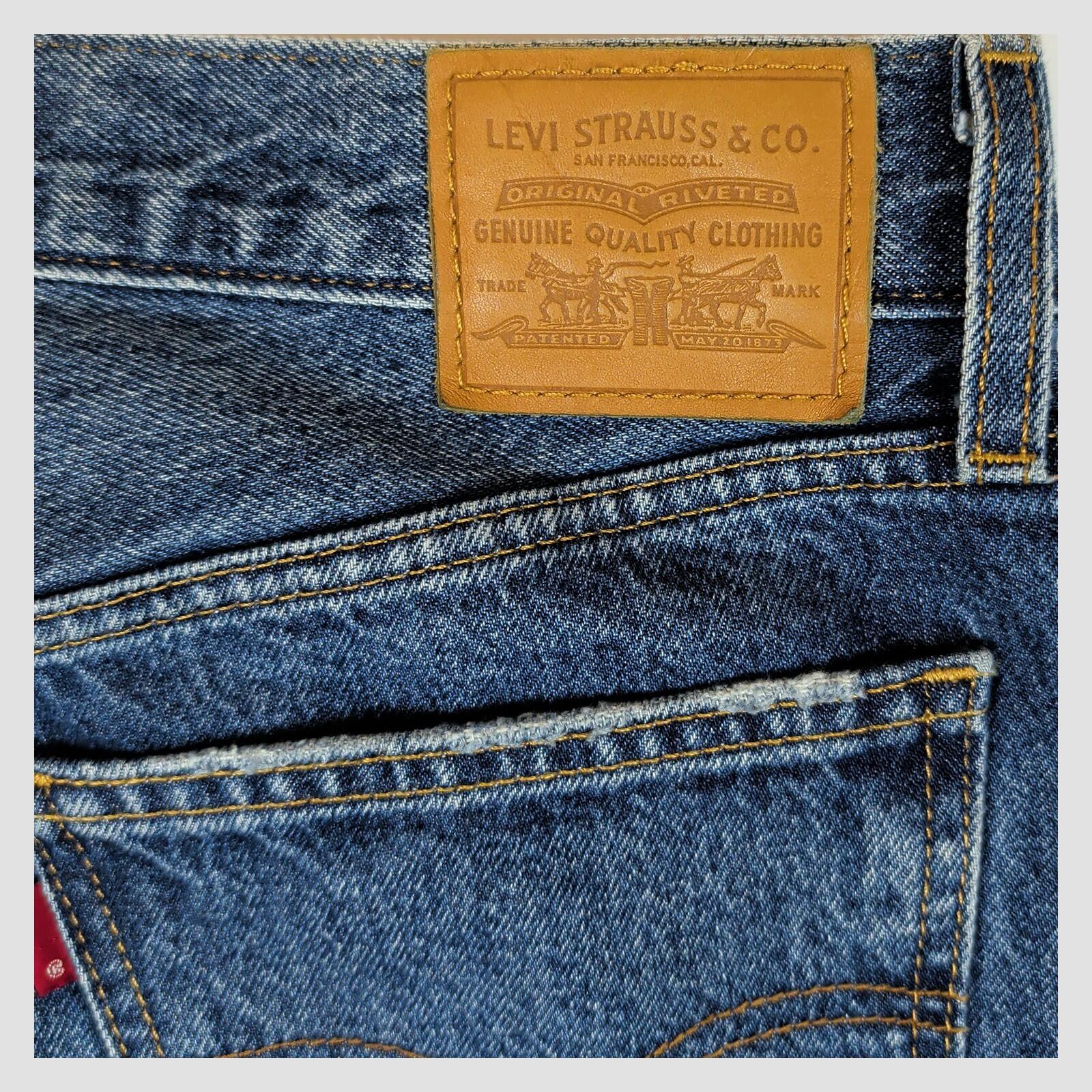 levi's premium womens blue middy straight cotton casual denim jeans w27 l29 by Levi's – | RewearableUK