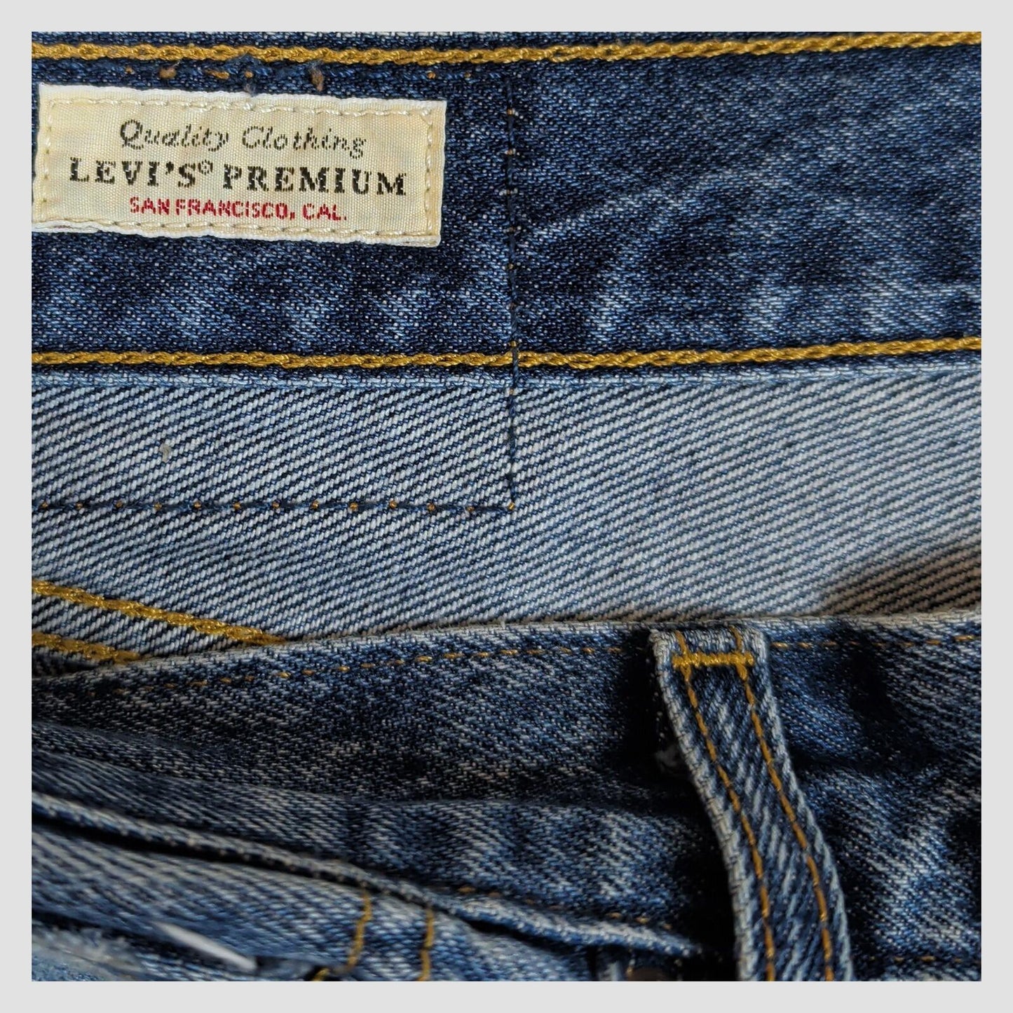 levi's premium womens blue middy straight cotton casual denim jeans w27 l29 by Levi's – | RewearableUK