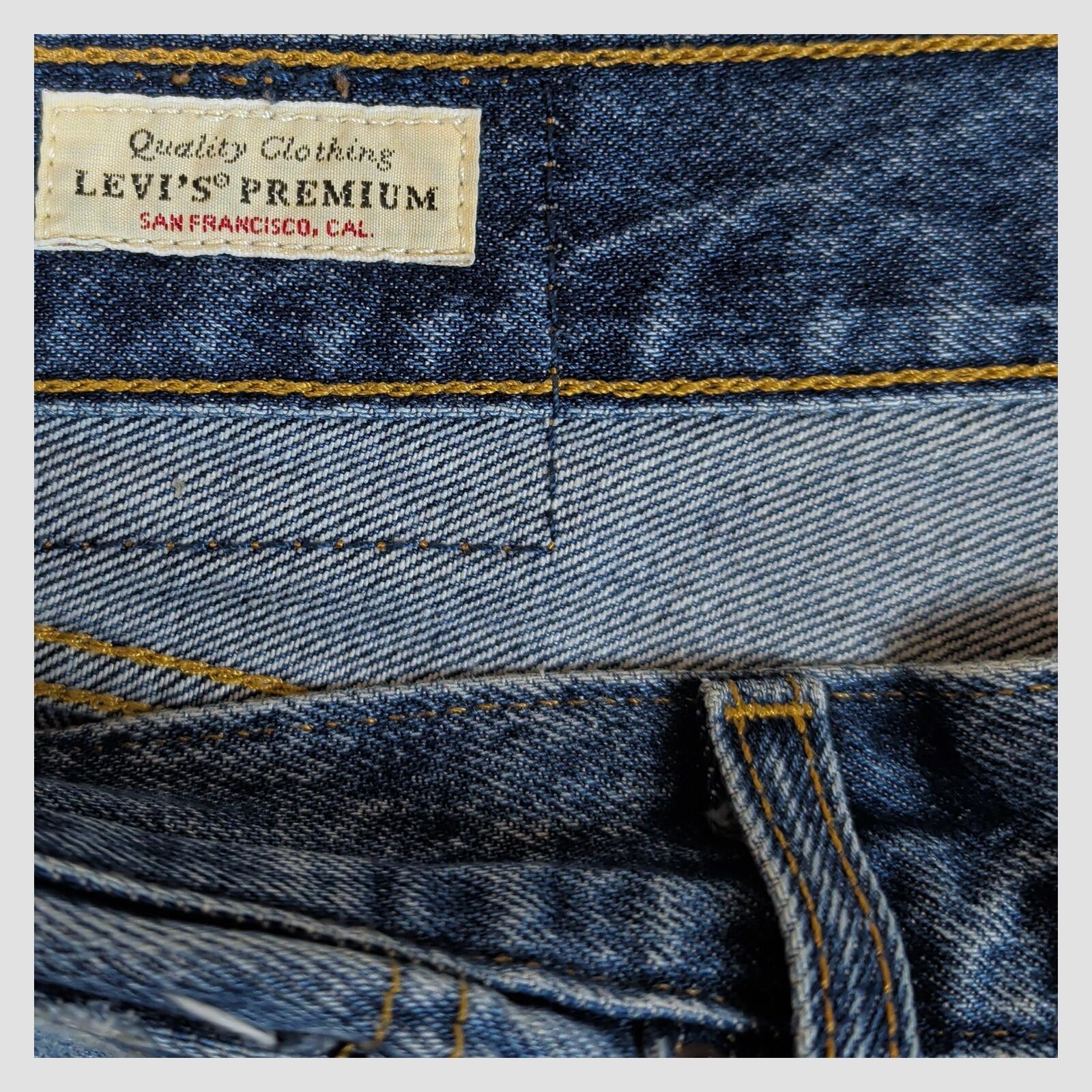 levi's premium womens blue middy straight cotton casual denim jeans w27 l29 by Levi's – | RewearableUK