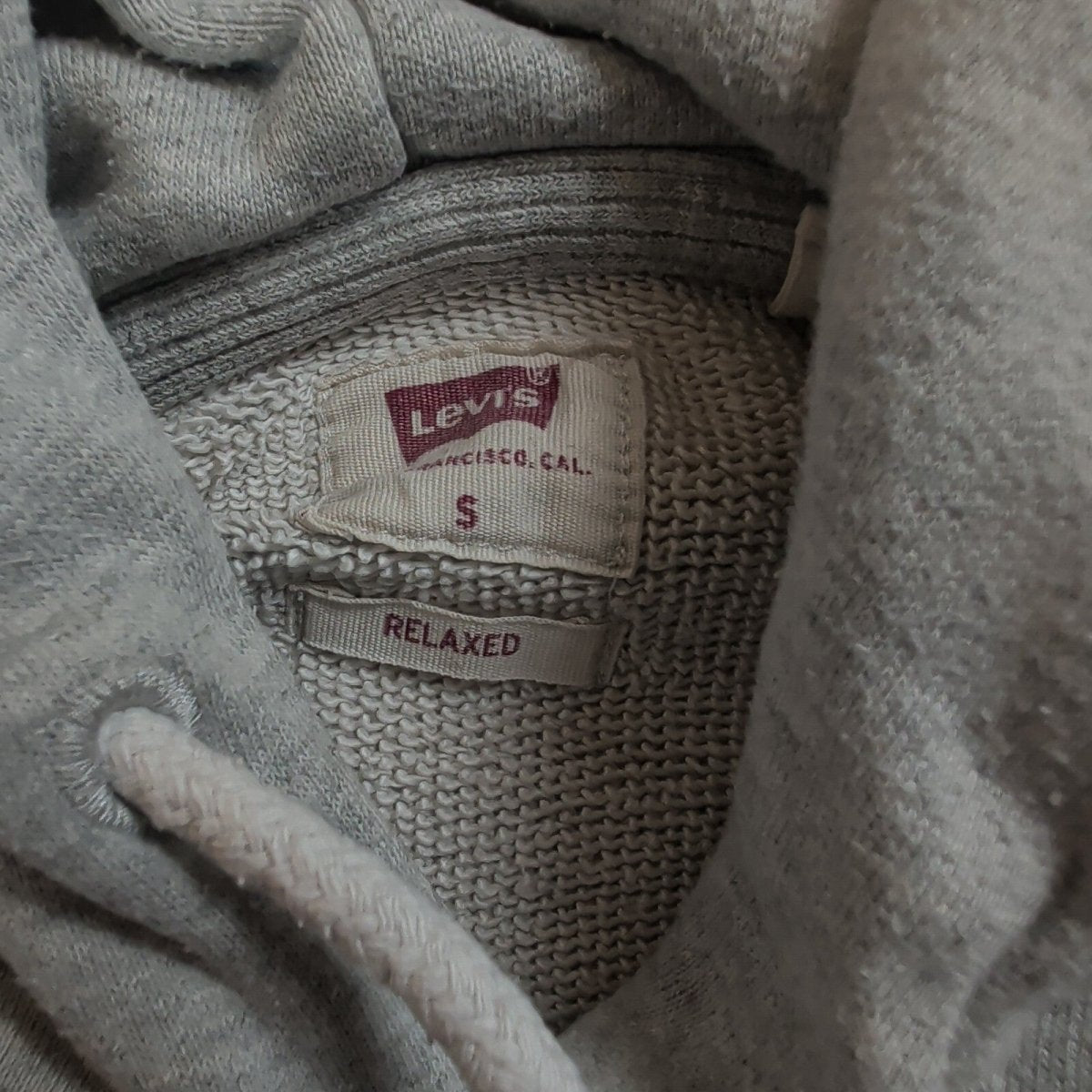 Levi's Men's Relaxed Embroidered Hoodie S Grey – product photo 5 | RewearableUK