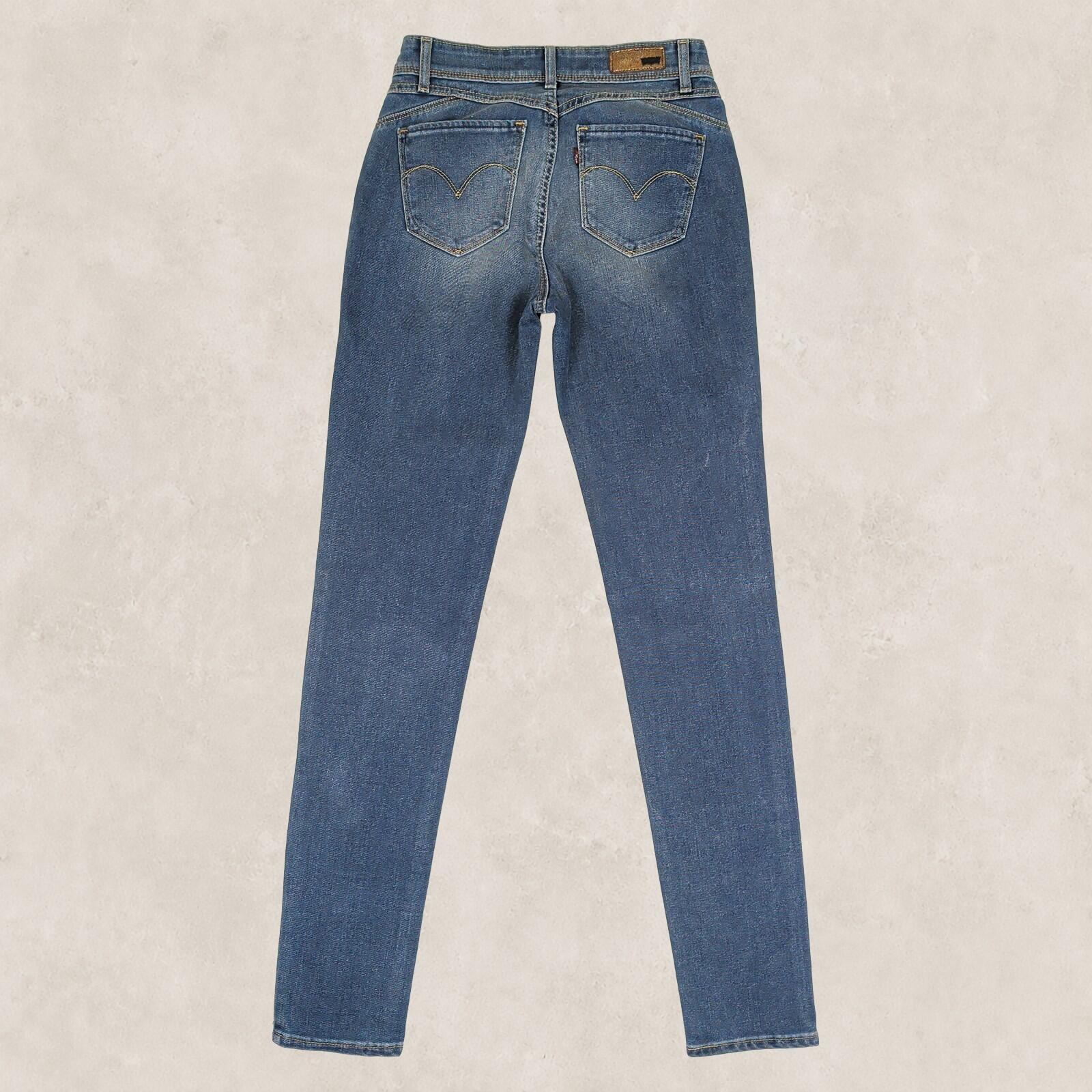 Levis Revel Demi Curve Skinny Womens Blue Stretch Jeans W25 l32 Slim Denim by Levi's – | RewearableUK