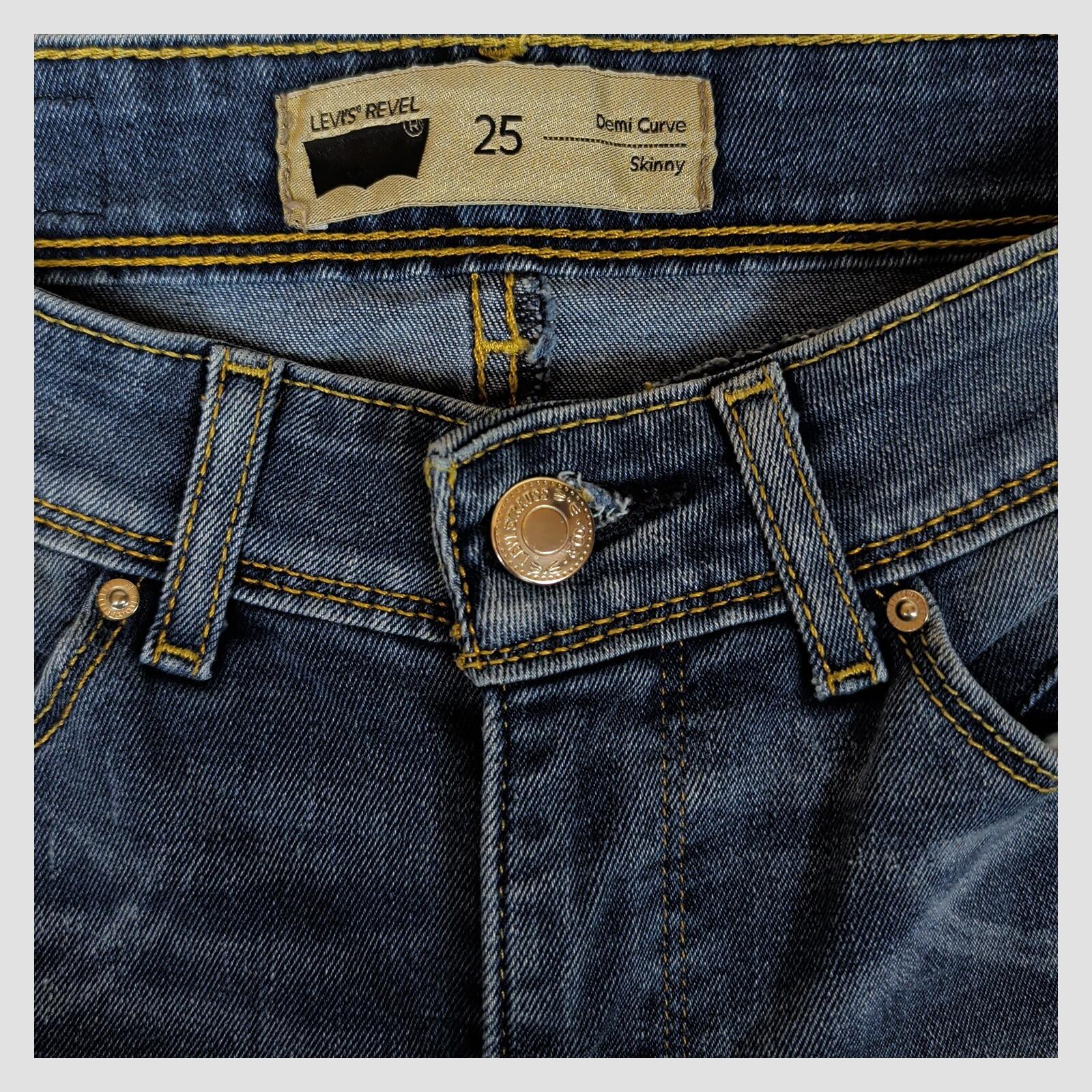 Levis Revel Demi Curve Skinny Womens Blue Stretch Jeans W25 l32 Slim Denim by Levi's – | RewearableUK