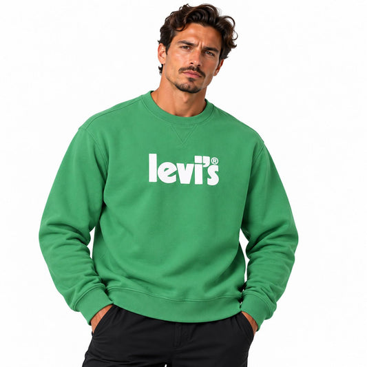 Levi's Unisex Sweatshirt XS Green Relaxed Fit Logo Casual Sportswear – Sweatshirt product photo 1 | RewearableUK