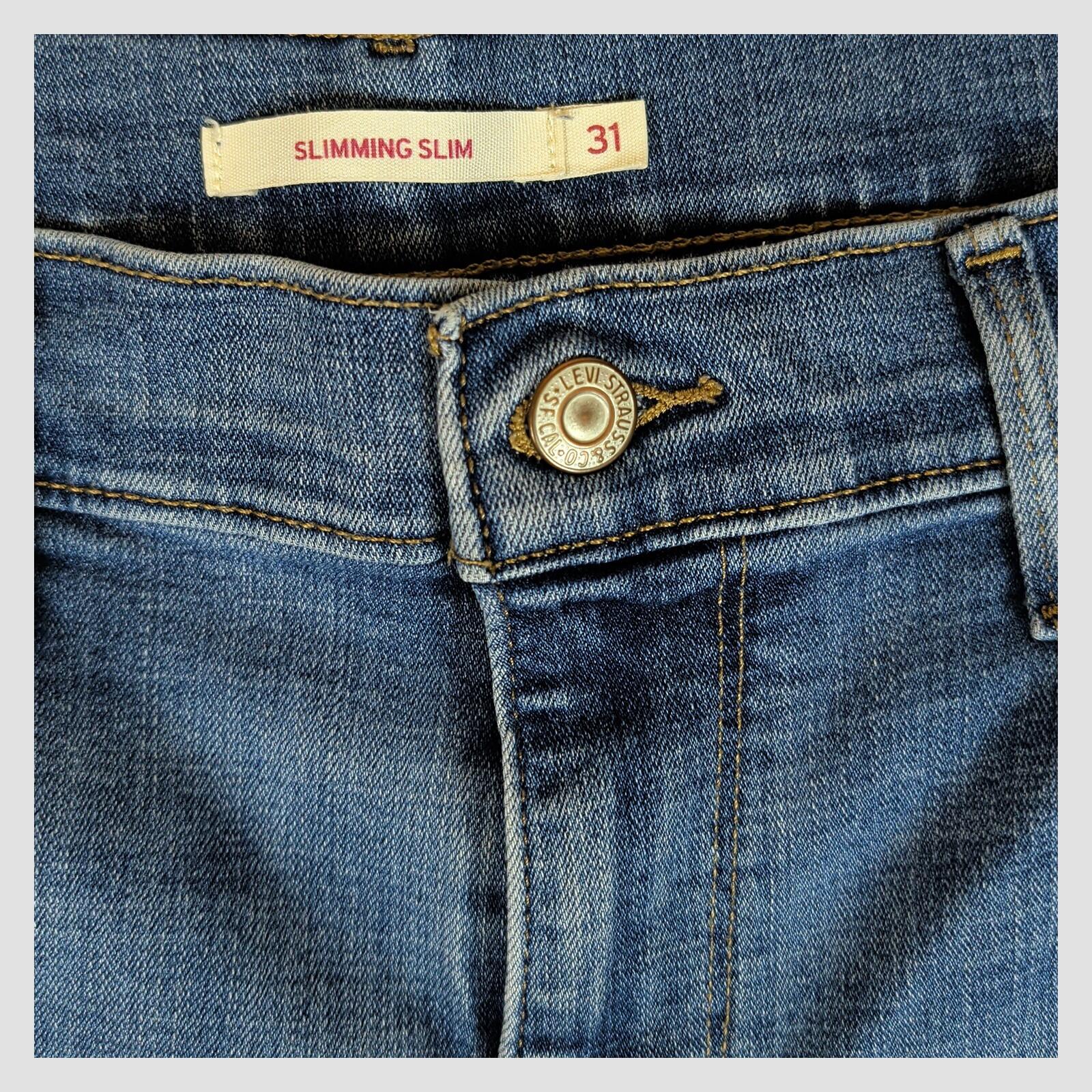 Levi's Womens Blue Slimming Slim Jeans W31 L32 Stretch Denim by Levi's – | RewearableUK