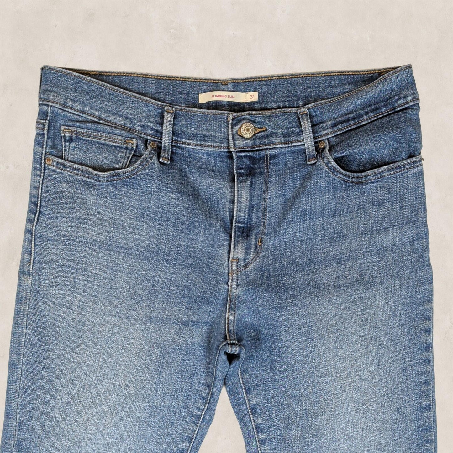 Levi's Womens Blue Slimming Slim Jeans W31 L32 Stretch Denim by Levi's – | RewearableUK