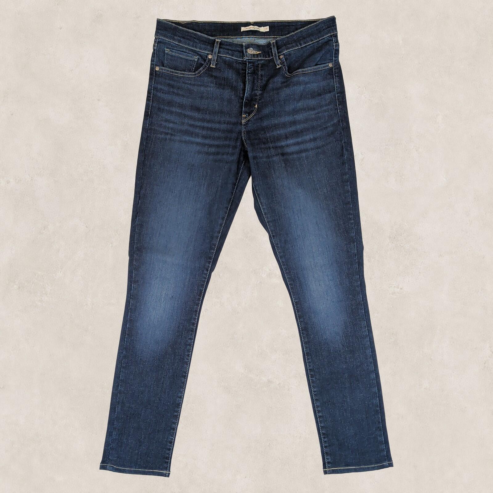 levi's womens dark blue 311 shaping skinny stretch denim jeans w31 l32 by Levi's – | RewearableUK