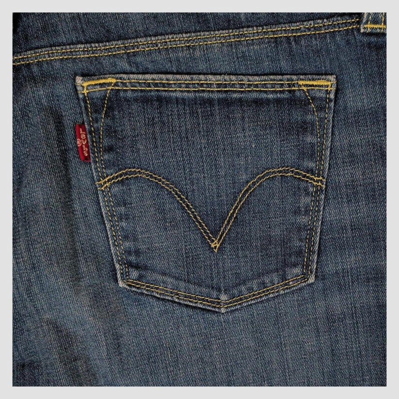 levi's womens medium blue 572 boot cut stretch cotton casual denim jeans 29x32 by Levi's – | RewearableUK