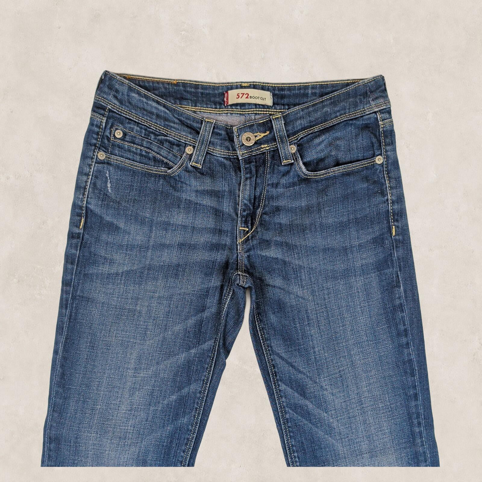 levi's womens medium blue 572 boot cut stretch cotton casual denim jeans 29x32 by Levi's – | RewearableUK