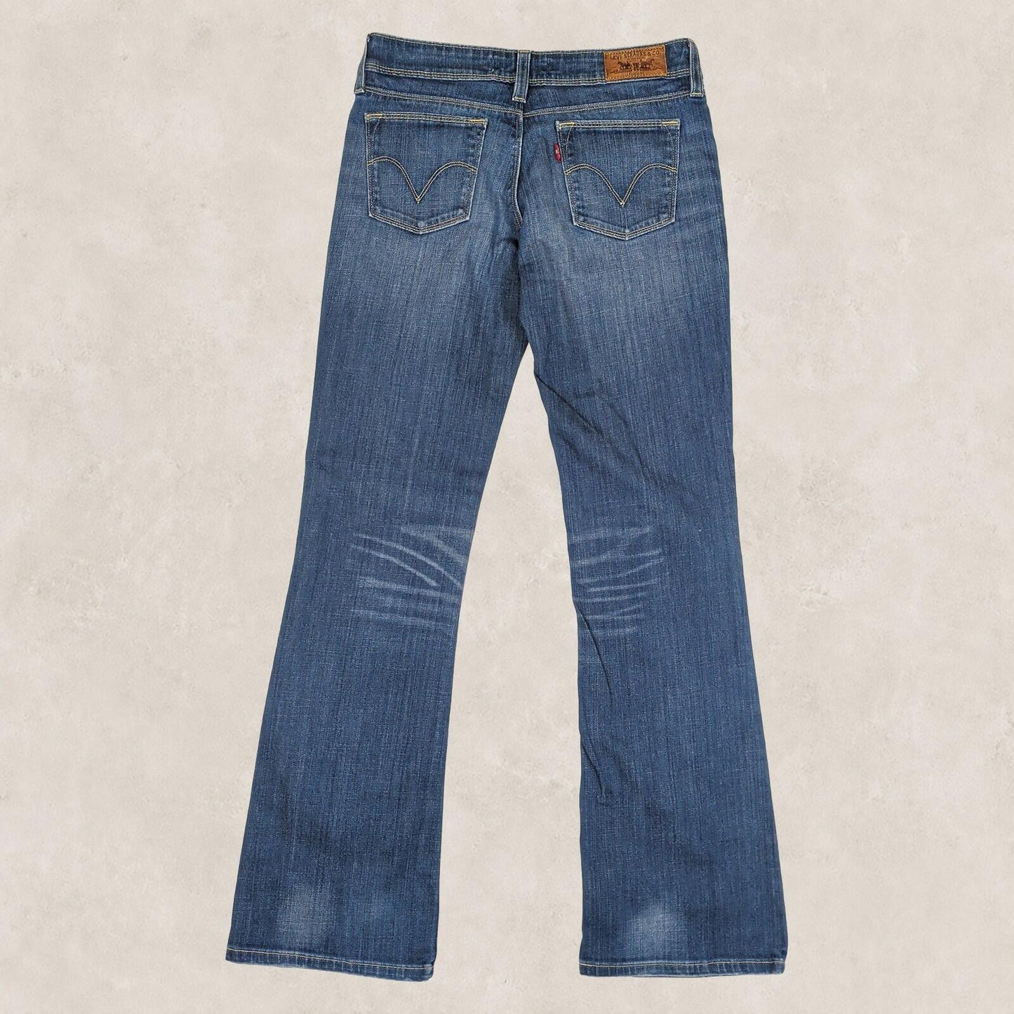 levi's womens medium blue 572 boot cut stretch cotton casual denim jeans 29x32 by Levi's – | RewearableUK