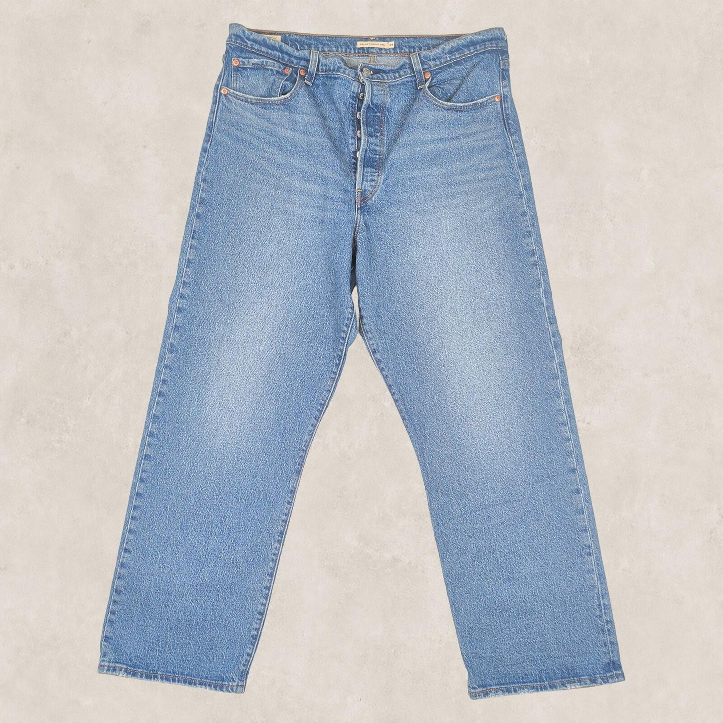 Levi’s Womens Ribcage Straight Ankle Jeans W34 Light Blue Denim by Levi's – | RewearableUK
