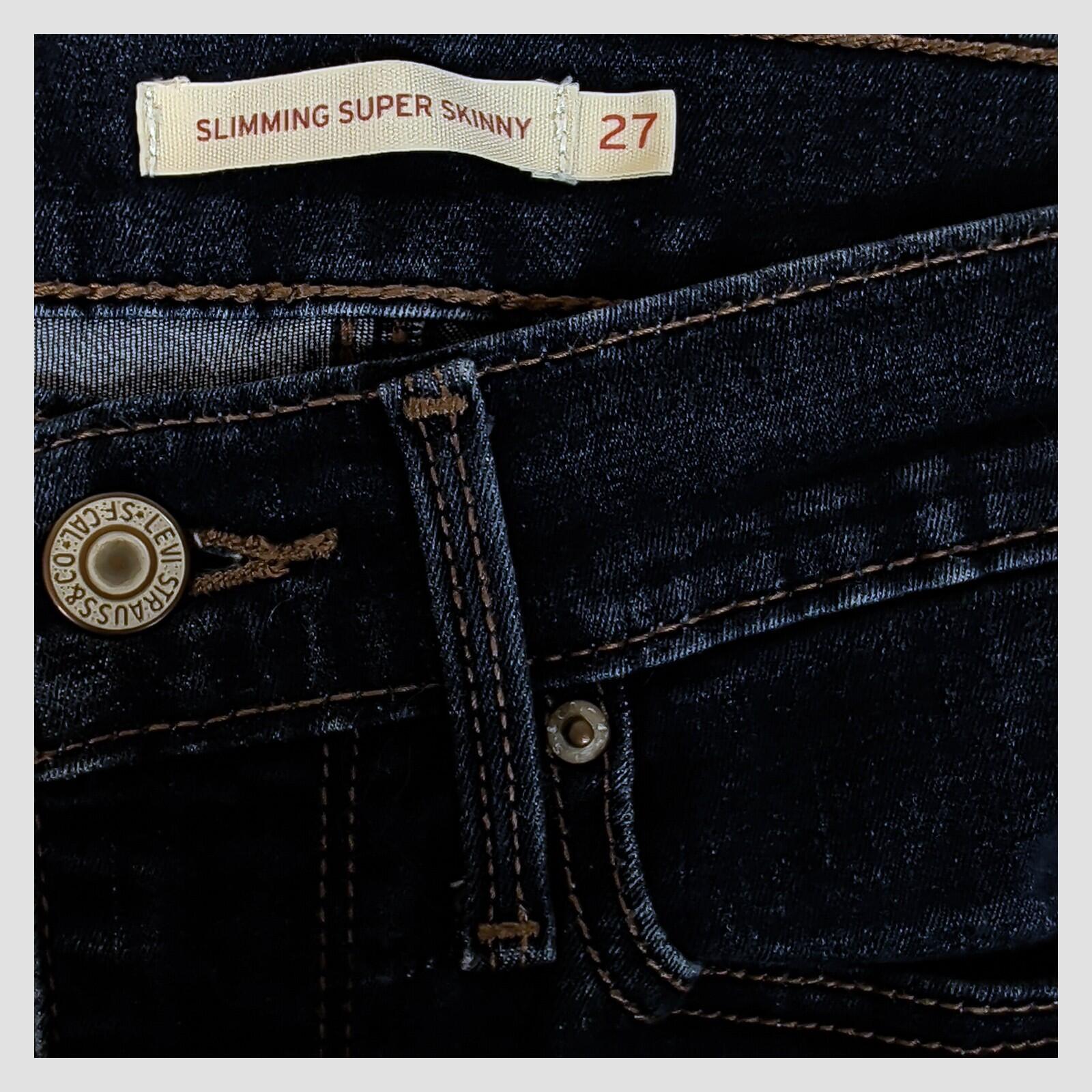 Levi’s Womens Slimming Super Skinny Jeans W27 L32 Dark Blue Denim by Levi's – | RewearableUK