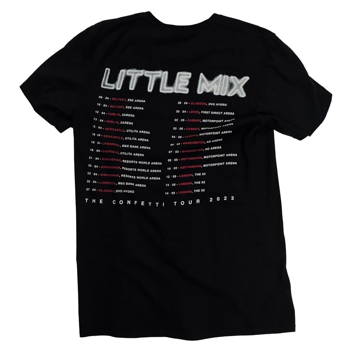 Little Mix Confetti Tour 2022 T-Shirt M Black Gildan Band Concert Pop Music Tee – product photo 2 | RewearableUK