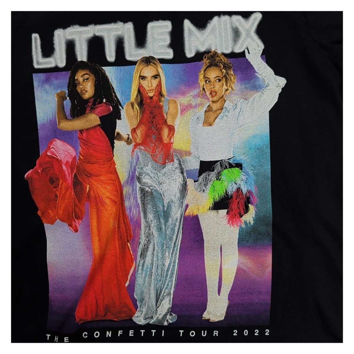 Little Mix Confetti Tour 2022 T-Shirt M Black Gildan Band Concert Pop Music Tee – product photo 3 | RewearableUK