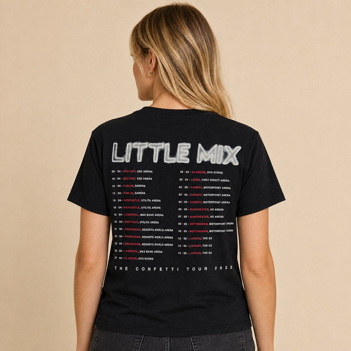 Little Mix Confetti Tour 2022 T-Shirt M Black Gildan – product photo 2 | RewearableUK