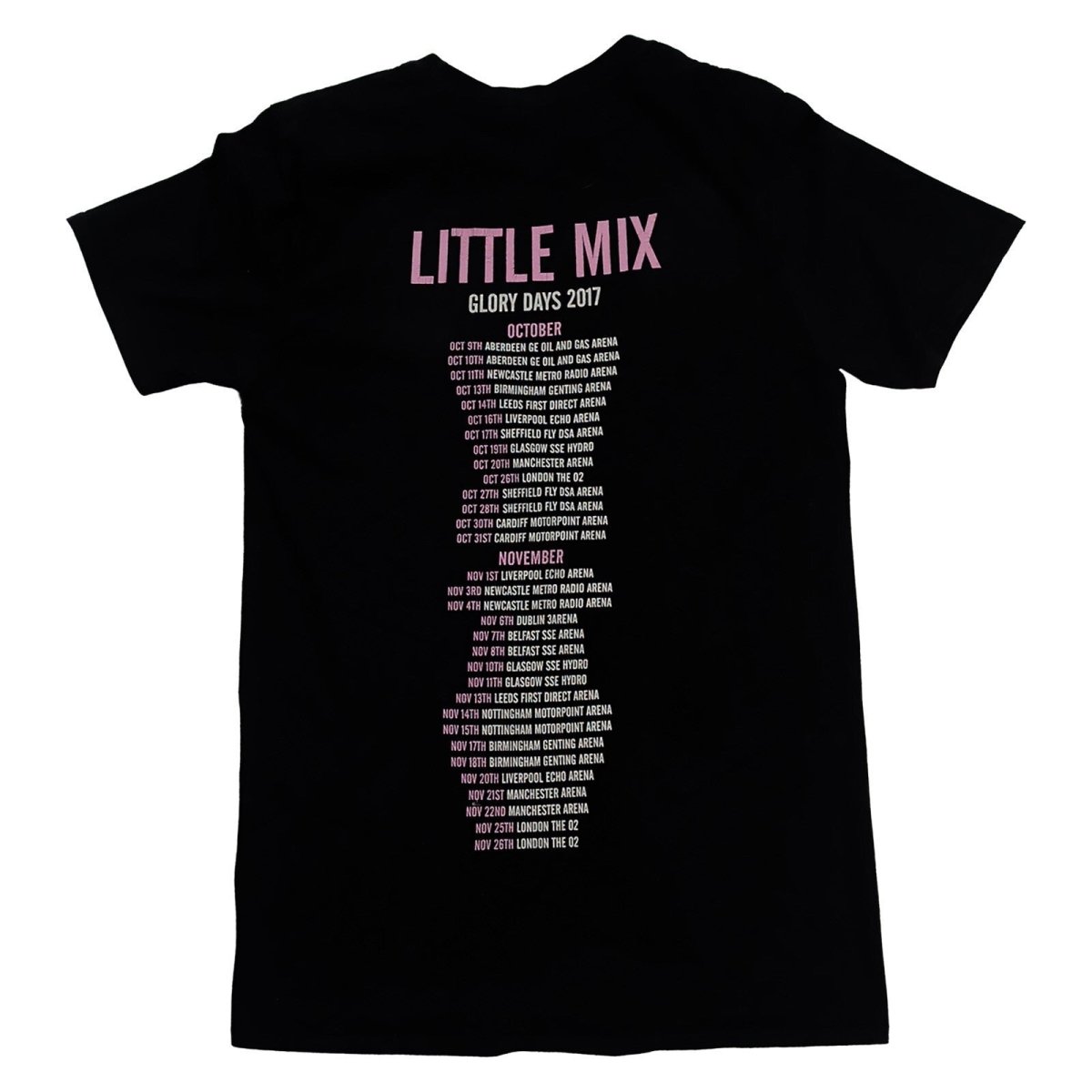 Little Mix Glory Days Tour 2017 Women's T-Shirt M Black Pop Band Concert Tee – product photo 2 | RewearableUK
