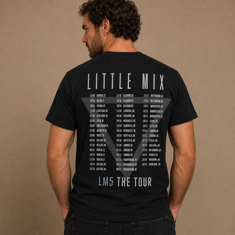 Little Mix LM5 The Tour 2019 T-Shirt S Black Gildan Double-Sided – Music T-Shirt product photo 2 | RewearableUK