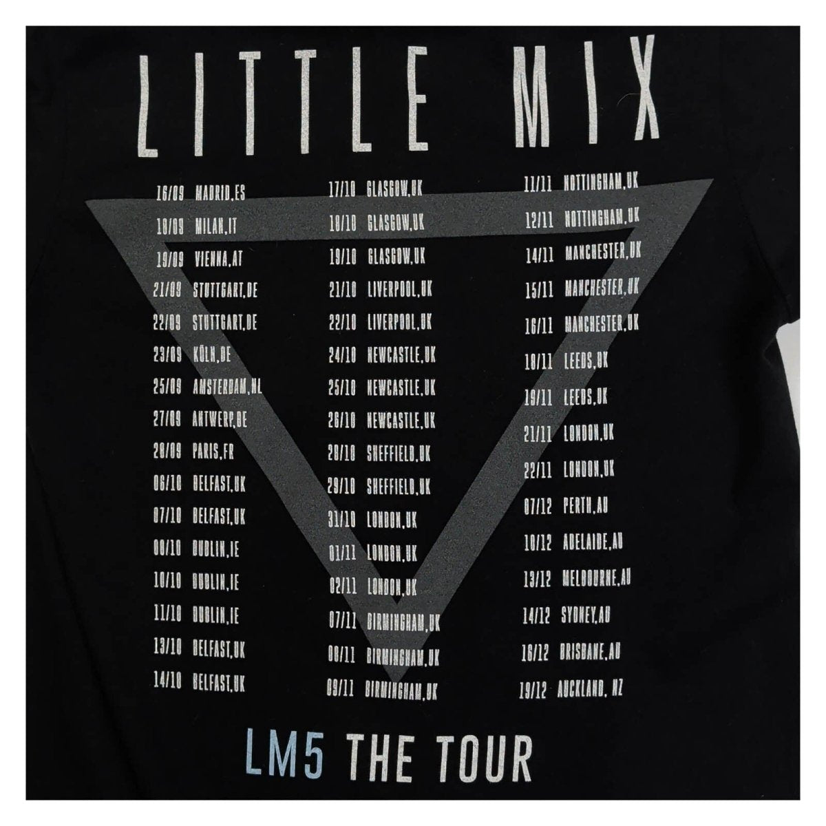 Little Mix LM5 The Tour 2019 T-Shirt S Black Gildan Double Sided Pop Band Tee – product photo 4 | RewearableUK