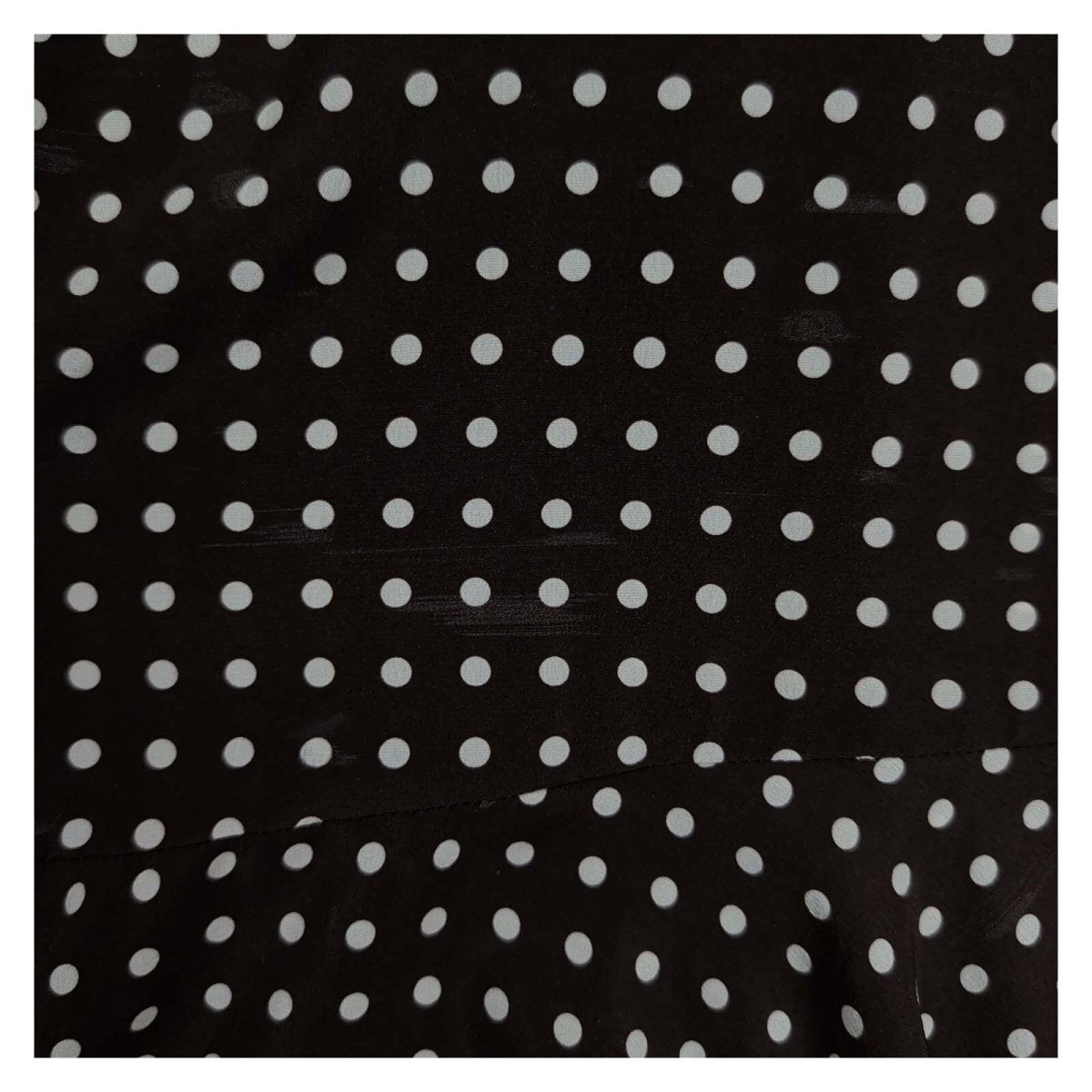 LK Bennett Dr Elizabeth Silk Midi Dress UK 14 Brown Polka Dot Ruffle Tie Neck – product photo 2 | RewearableUK