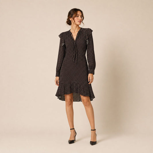 L.K. Bennett Dr Elizabeth Silk Polka Dot Midi Dress – UK 14 – Dresses product photo 1 | RewearableUK