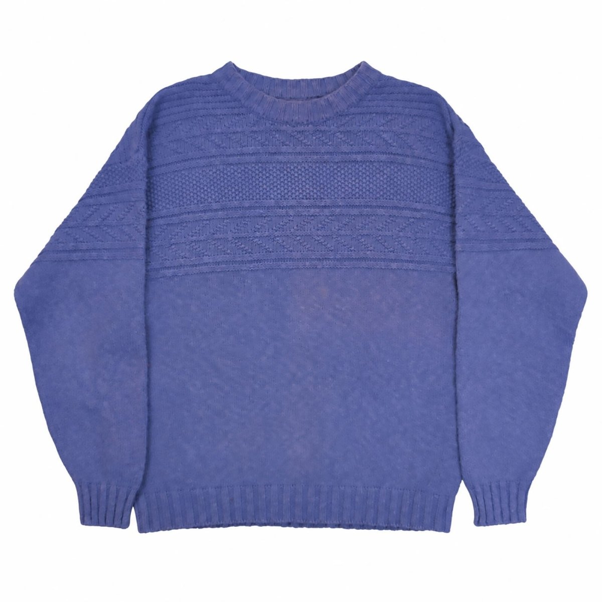 L.L. Bean Mens Jumper Size M Blue Textured Knit Wool – product photo 1 | RewearableUK