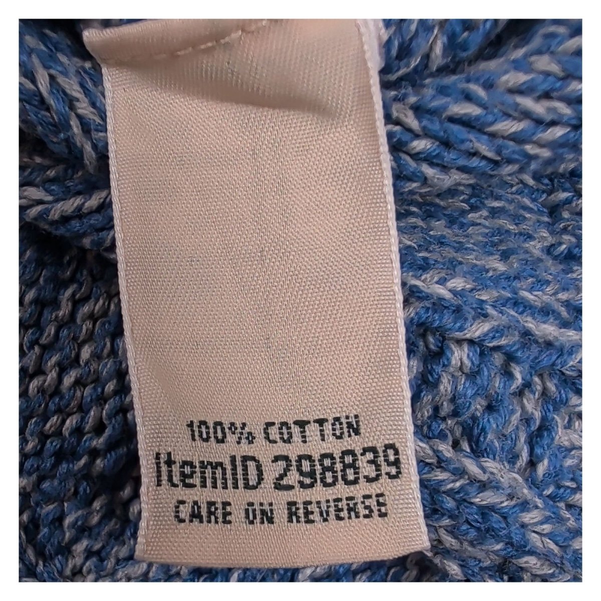 L.L.Bean Men's Jumper Medium Blue Cable Knit Cotton – product photo 8 | RewearableUK